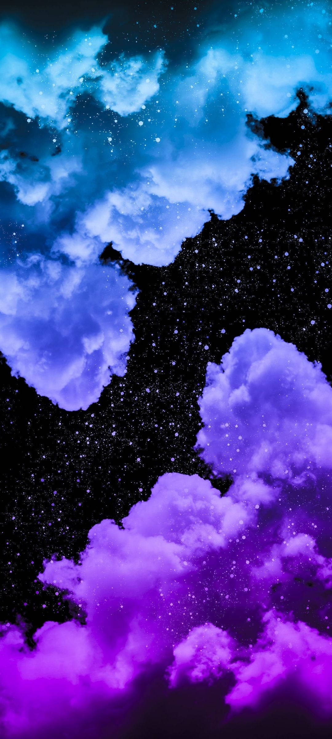 Telepono ng mga Ulap na Bughaw at Lila Wallpaper