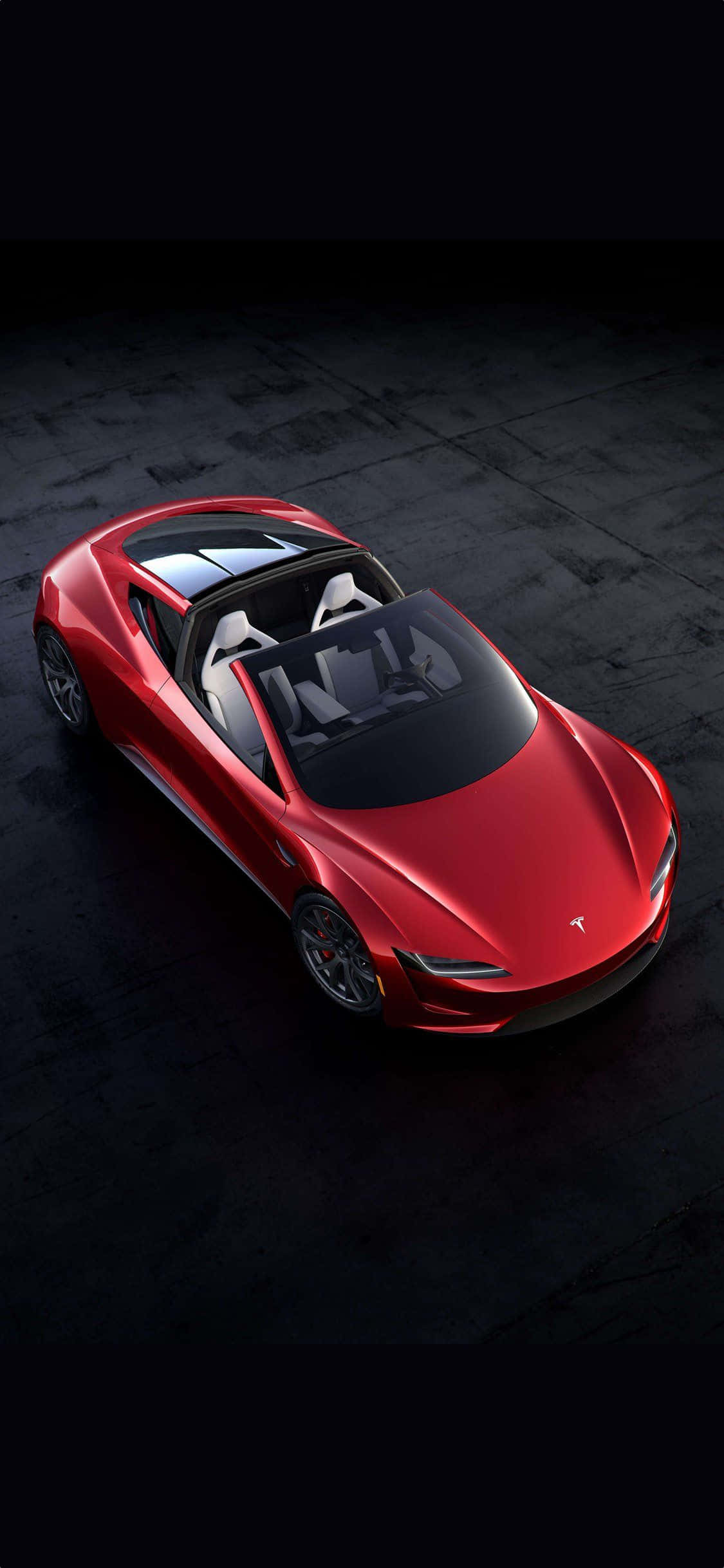Tesla Aerial View iPhone Wallpaper