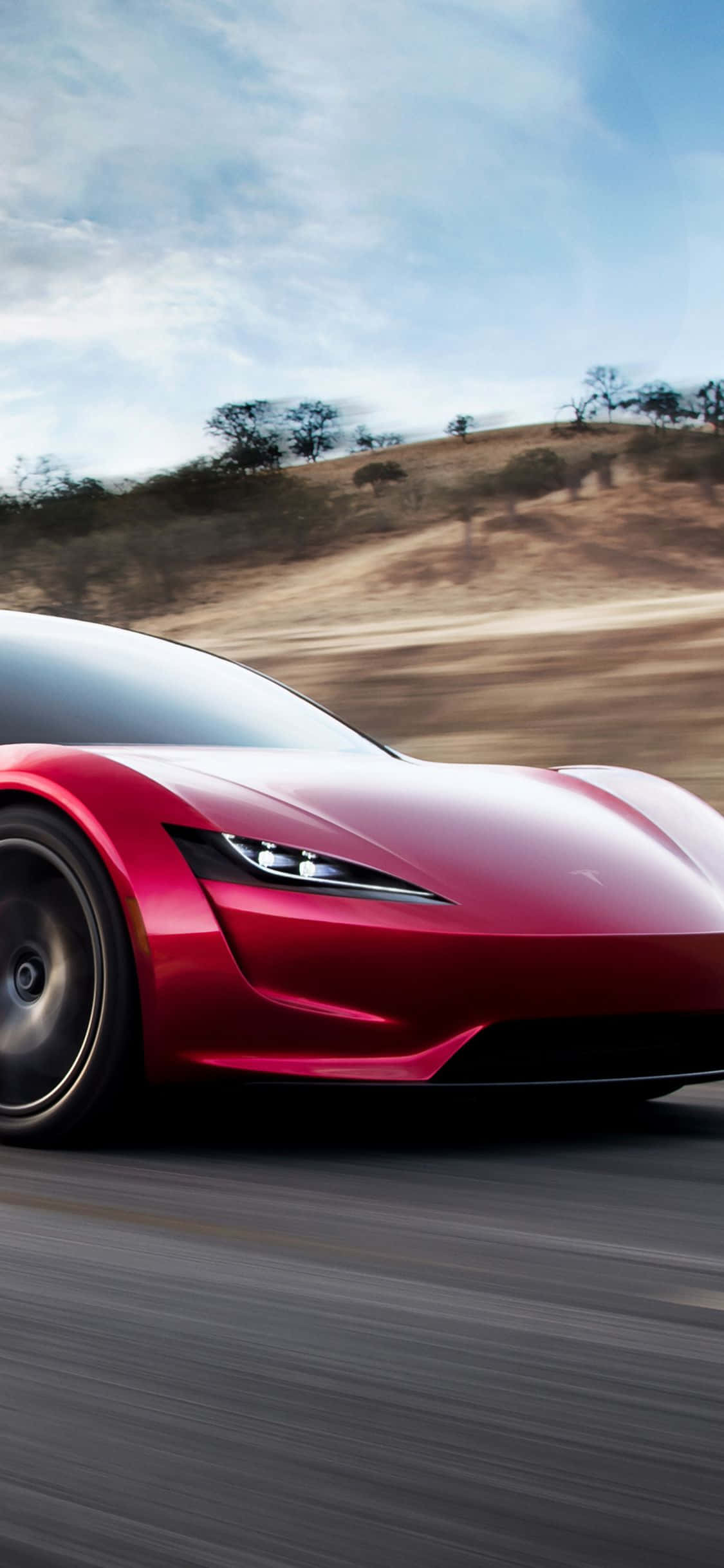 Tesla Roadster 3D iPhone Wallpaper