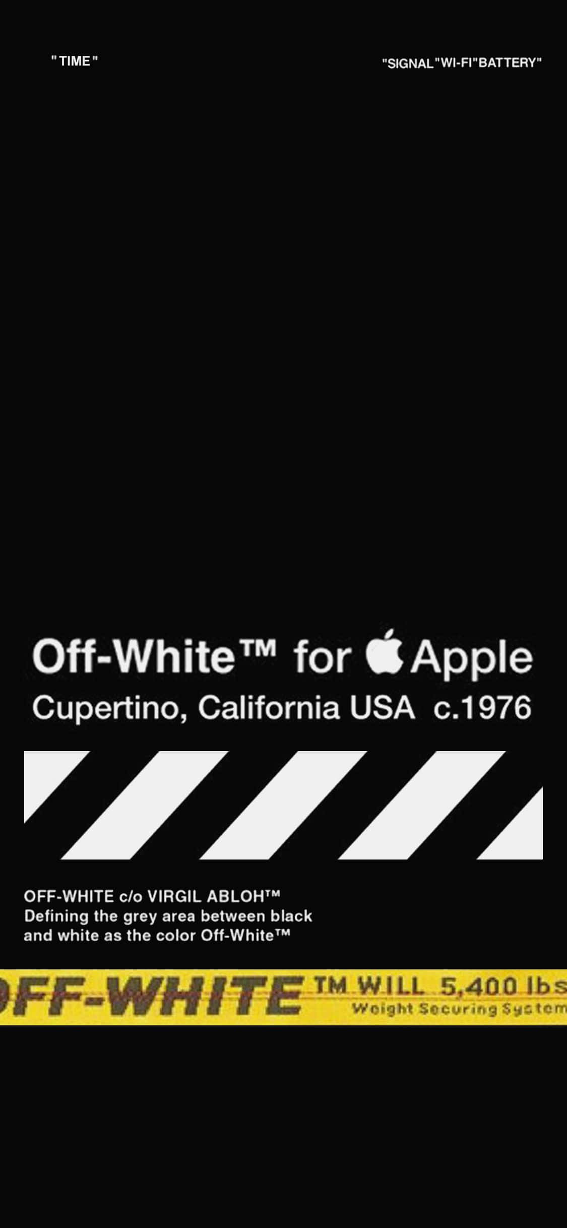 Ang Bagong Off White iPhone 11 na may Estilo at Modernong Disenyo Wallpaper