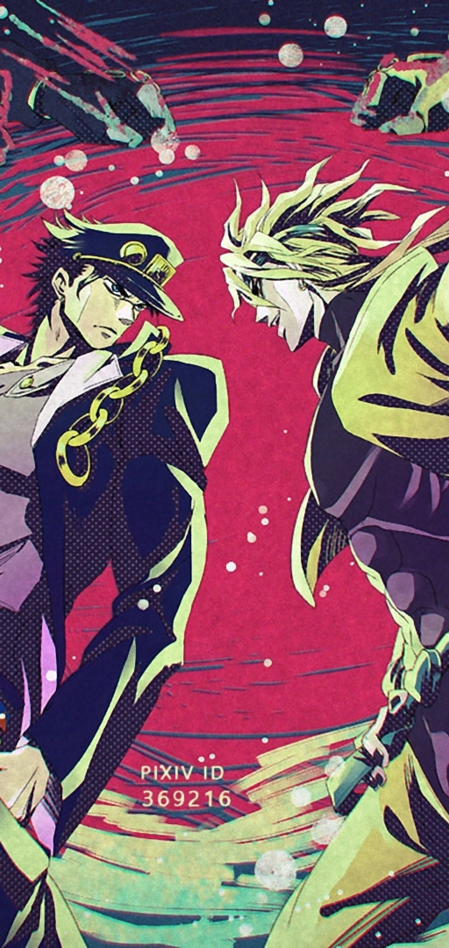 Ang epikong duwel sa pagitan ni Jotaro at Dio mula sa Jojo Bizarre Adventure Wallpaper