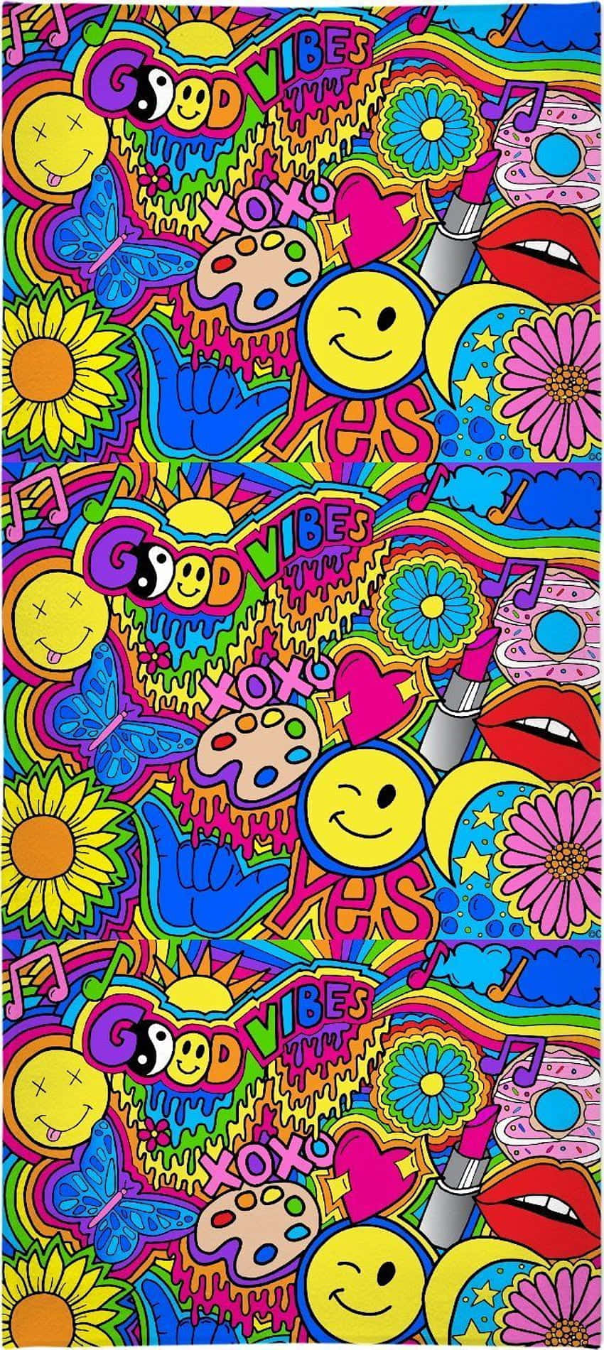 Ang libreng espiritu ng trippy hippie Wallpaper