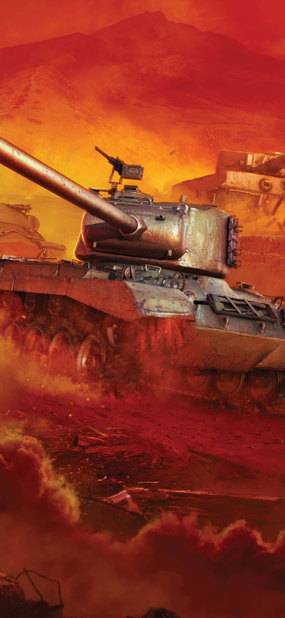 Ang hindi kapaniwalaang kapangyarihan ng iPhone Xs Tanks Wallpaper