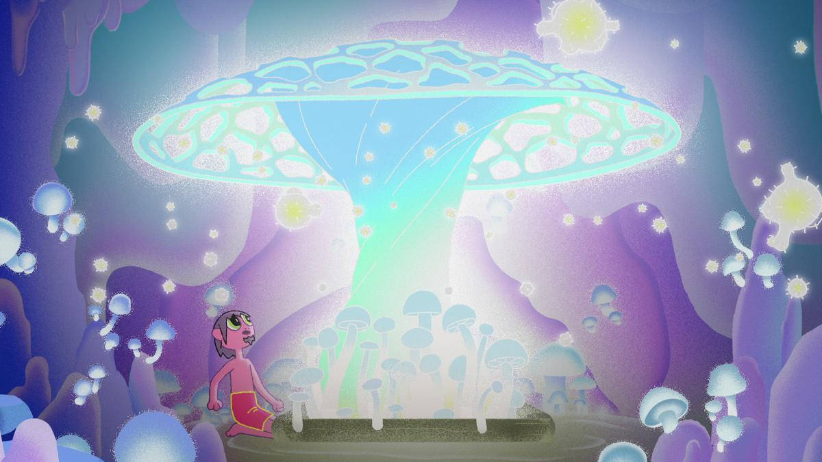 The Midnight Gospel Nagniningning na Kabute Wallpaper