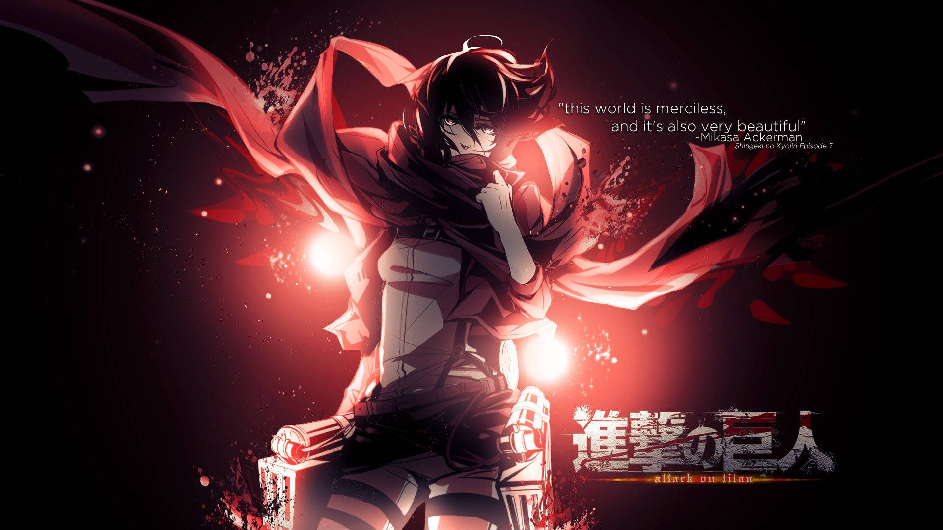Ang Lakas ng mga Pundamental – Mikasa Ackerman ng Attack on Titan Wallpaper