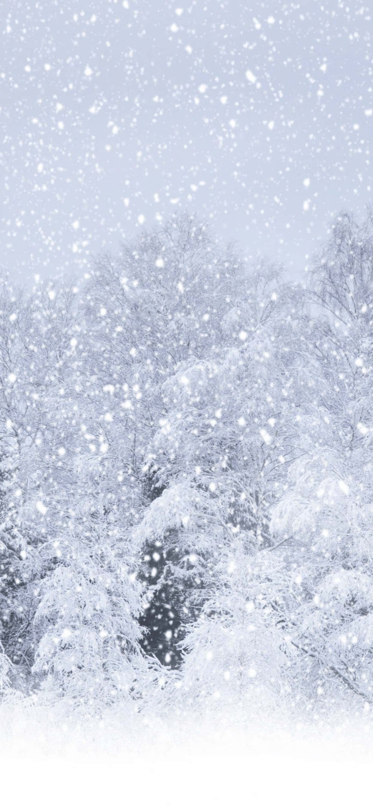 Thick Falling Snow iPhone XS Max Winter Background Wallpaper