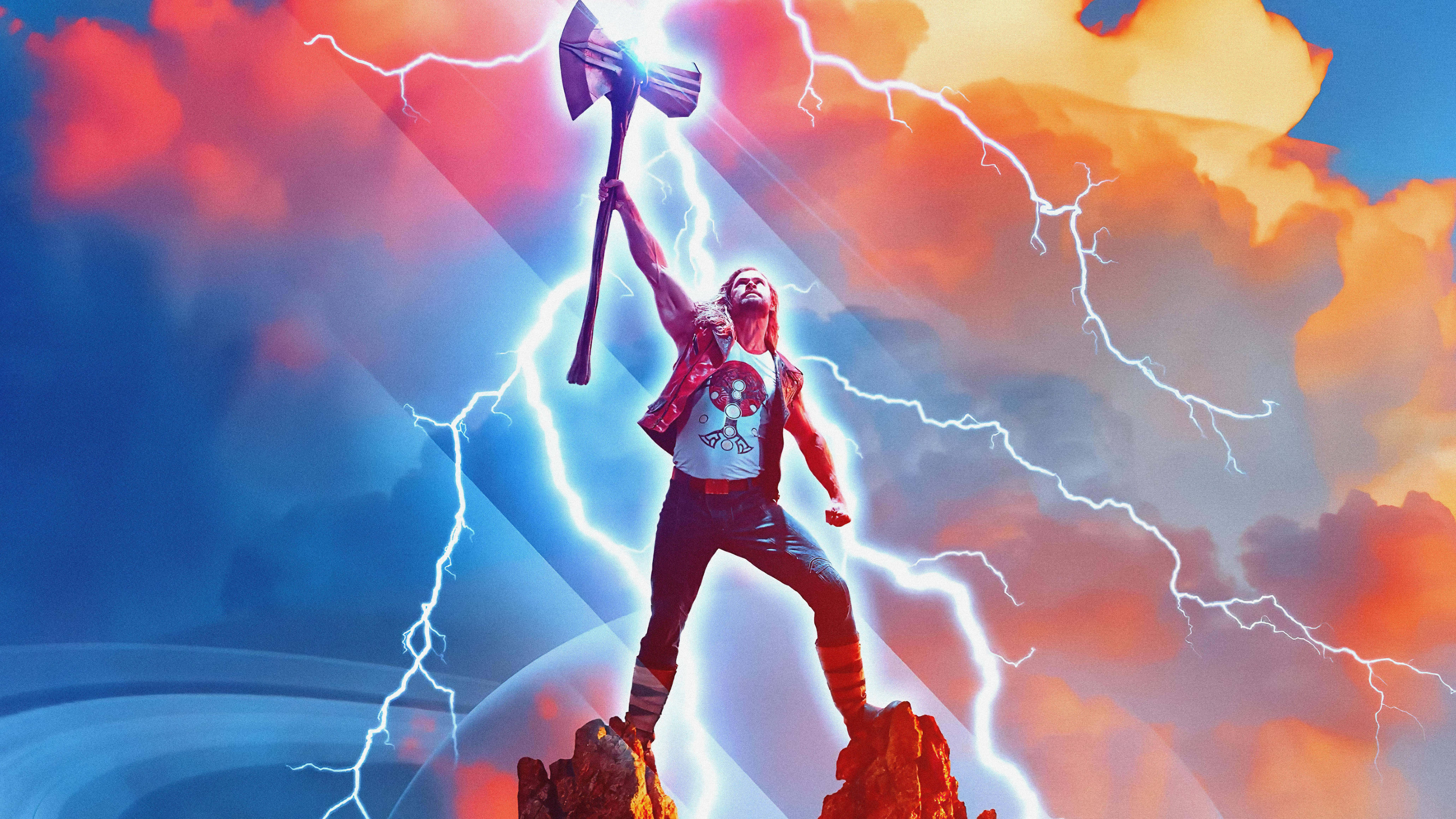 Thor Love And Thunder Pagmamanipula ng Bagyo Wallpaper