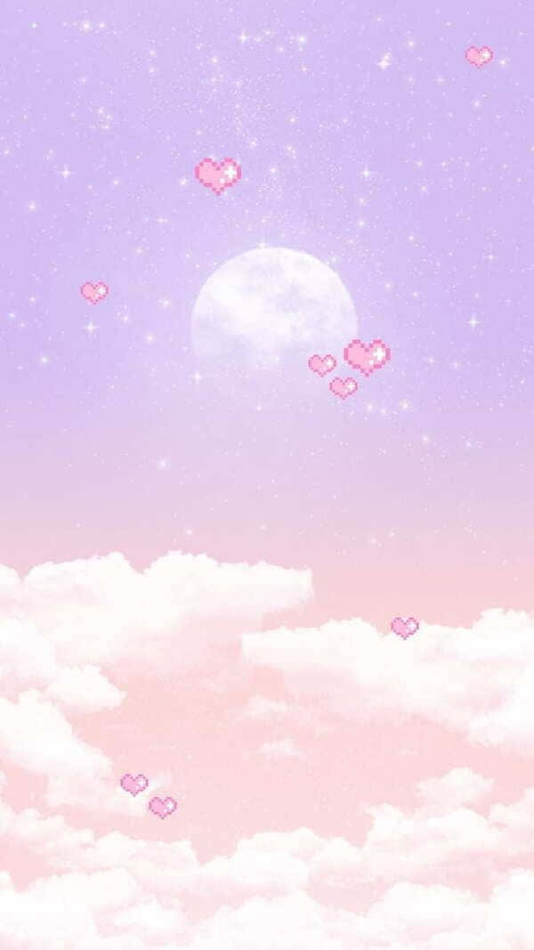Tinatangkilik ang tanawin ng magagandang, aesthetic na ulap na dumaraan Wallpaper