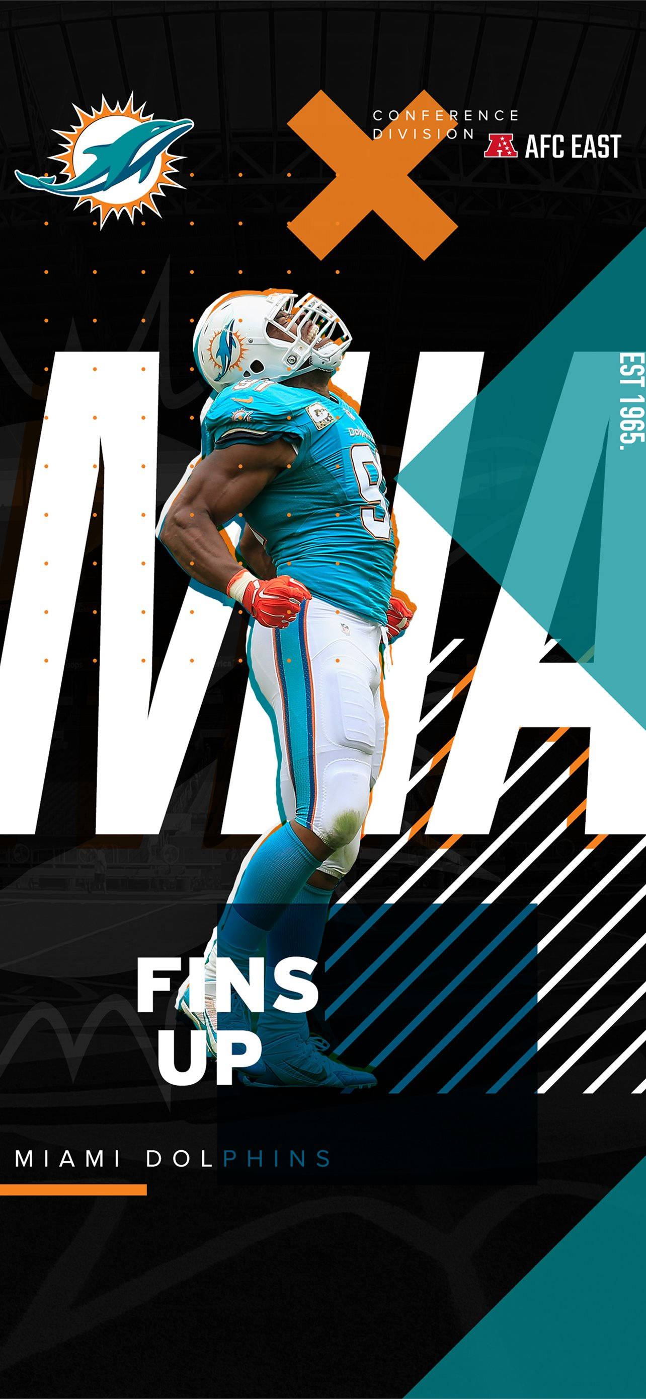 Tingnan ang kamanghang background ng Miami Dolphins para sa iPhone! Wallpaper