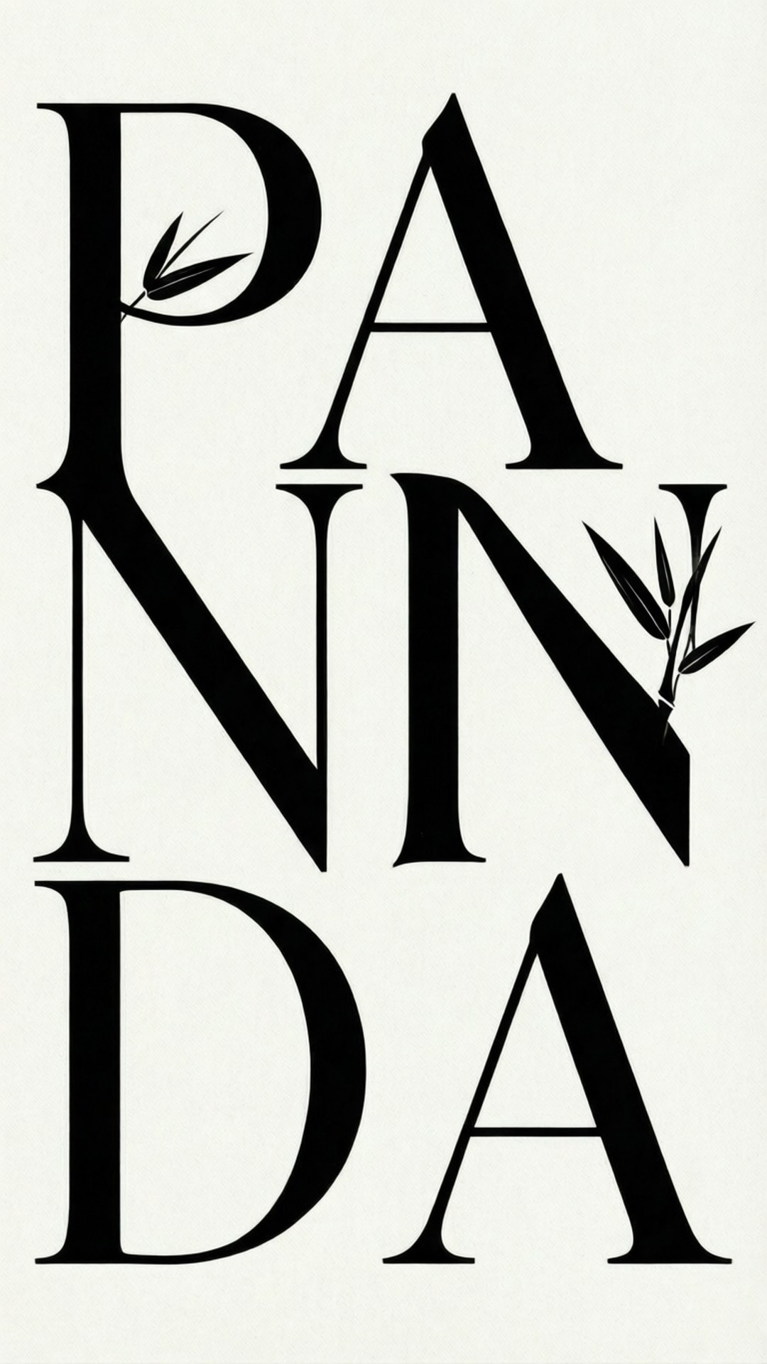 Tipograpiyang Panda Wallpaper