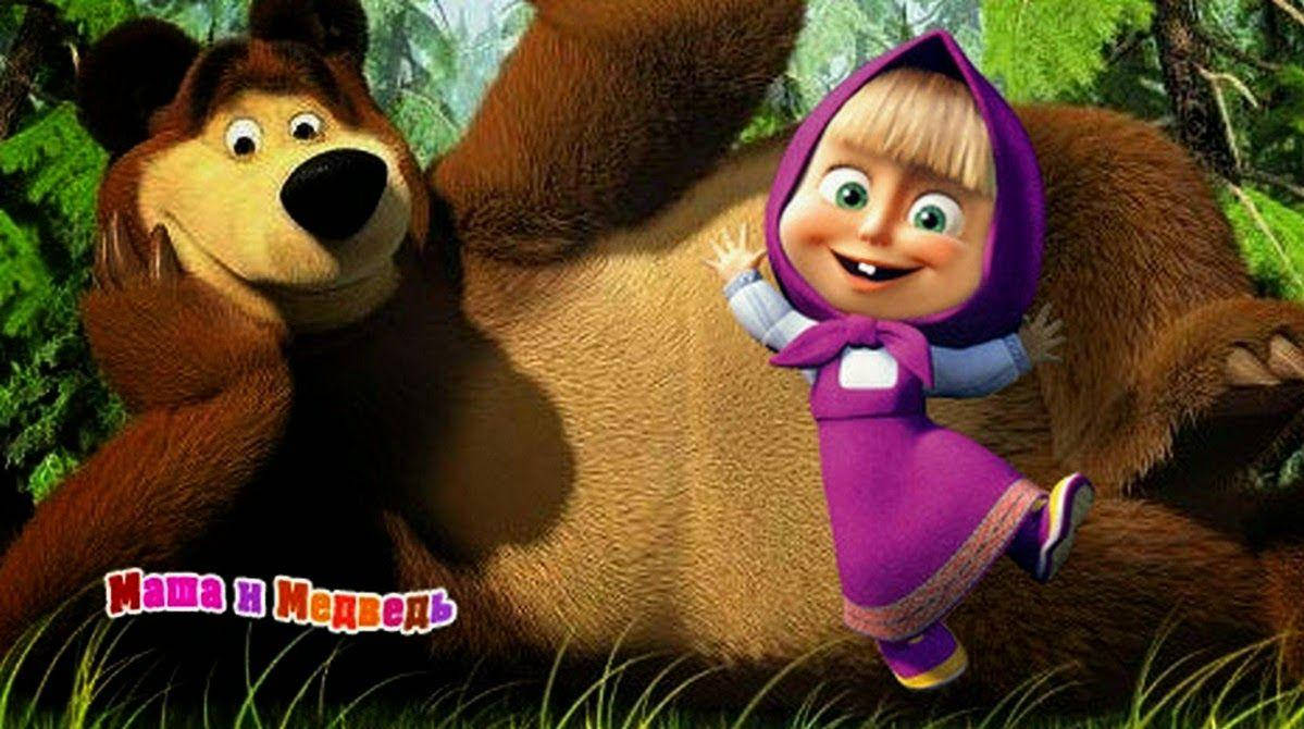 Title Screen ng Masha And The Bear Wallpaper