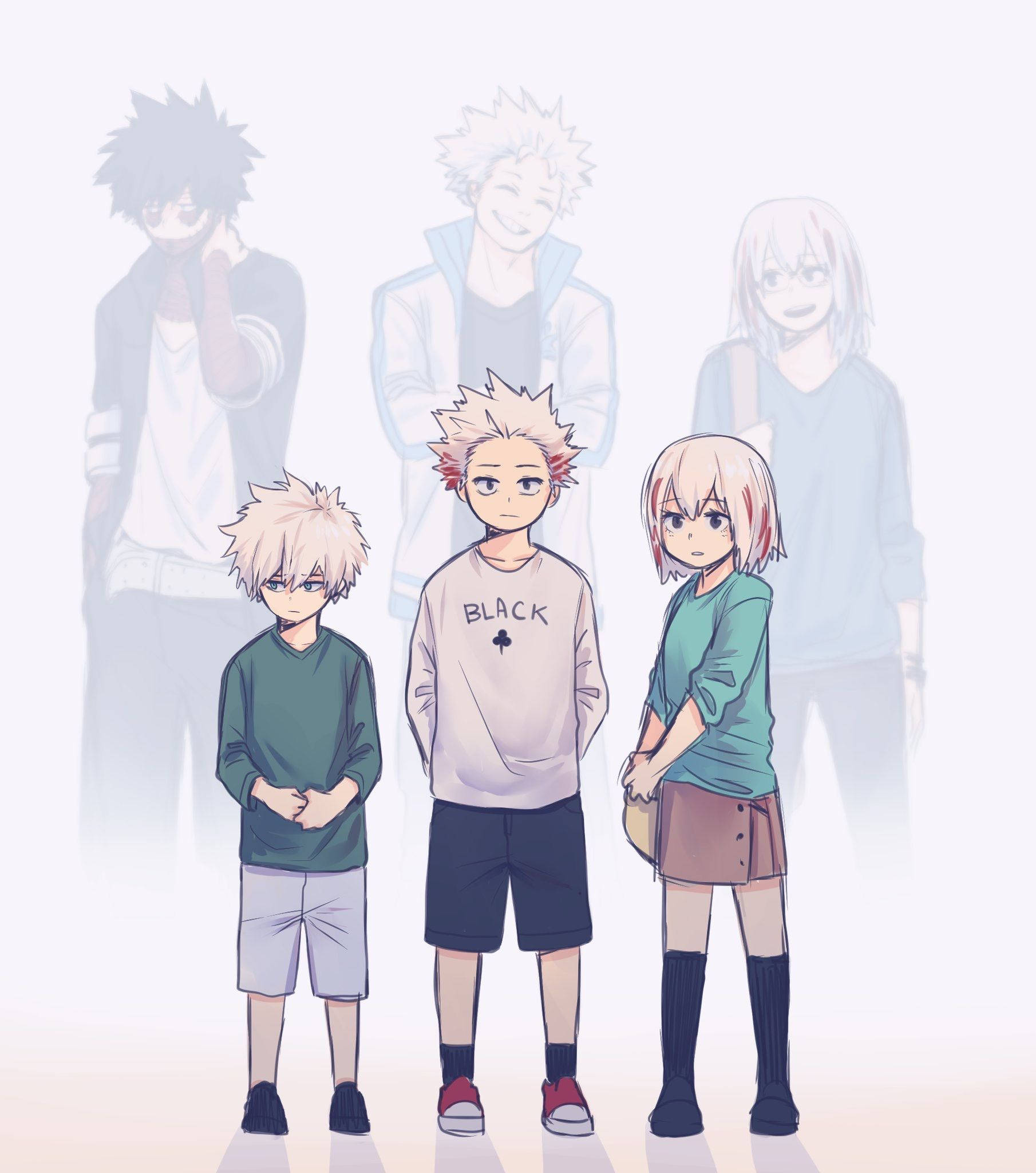 Tatlong Magkakapatid na Pamilyang Todoroki Wallpaper