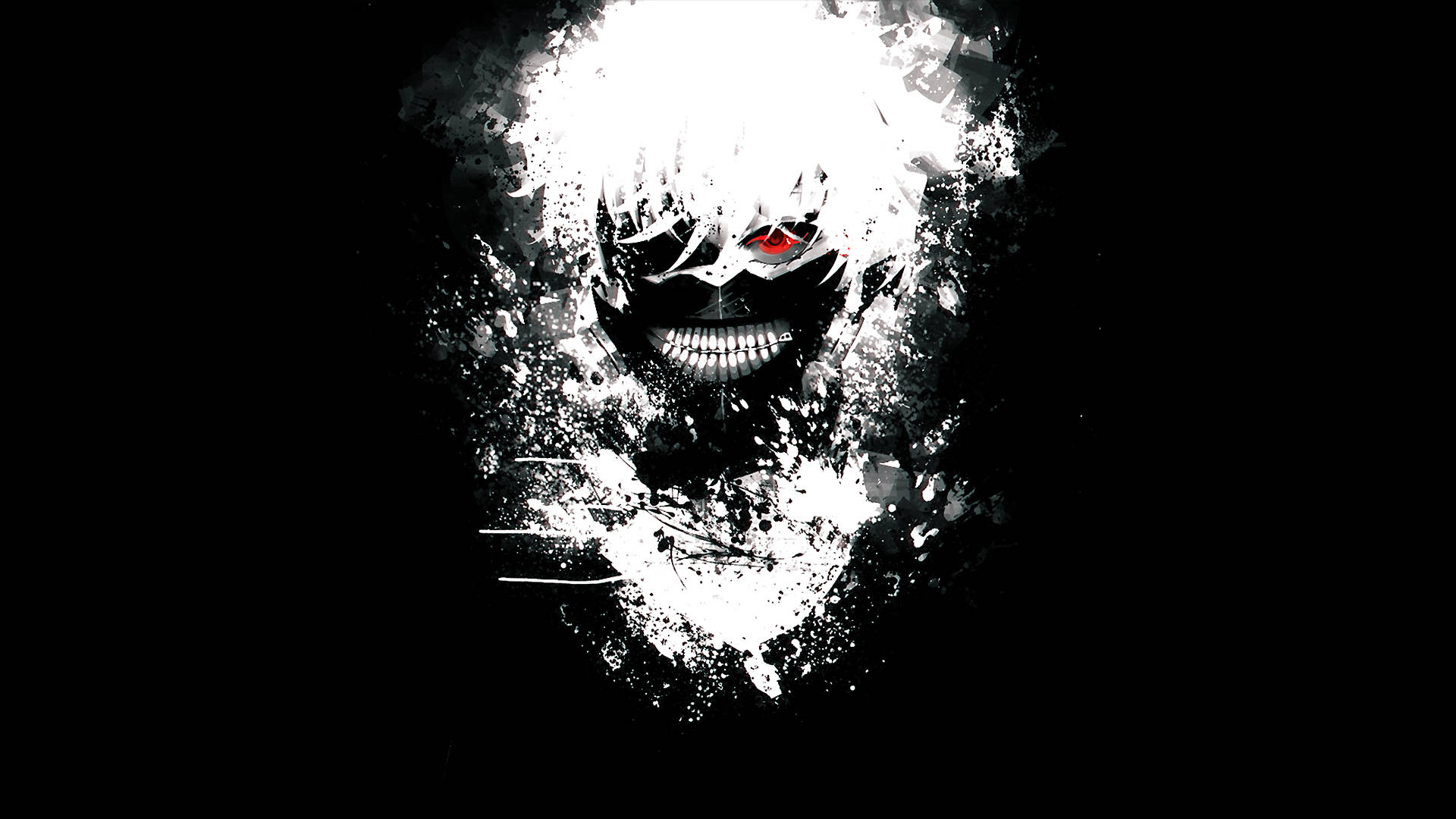 Tokyo Ghoul Aesthetic na may Ngiting Puti ni Ken Wallpaper