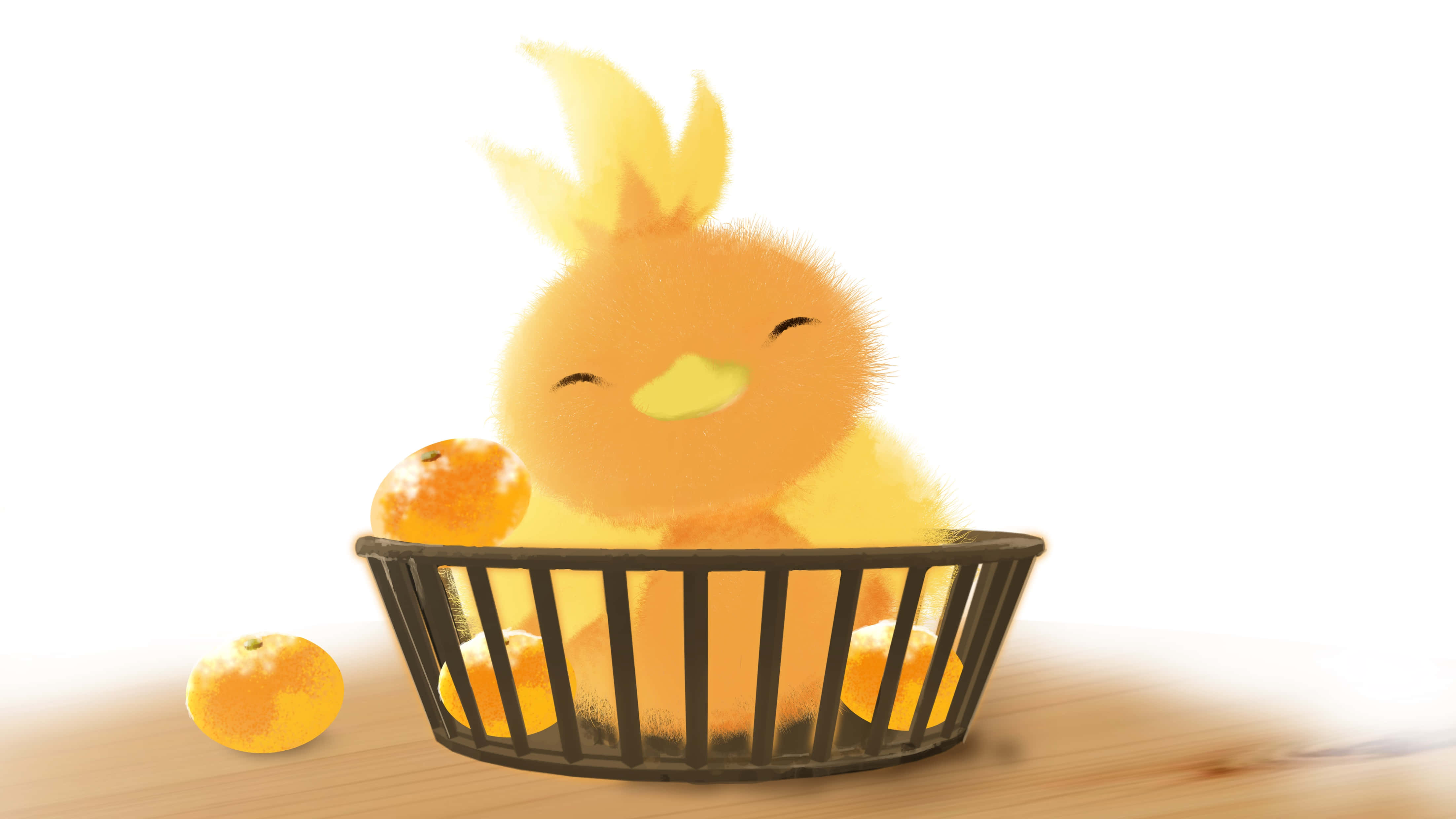 Torchic Pokemon Sa Isang Basket Wallpaper