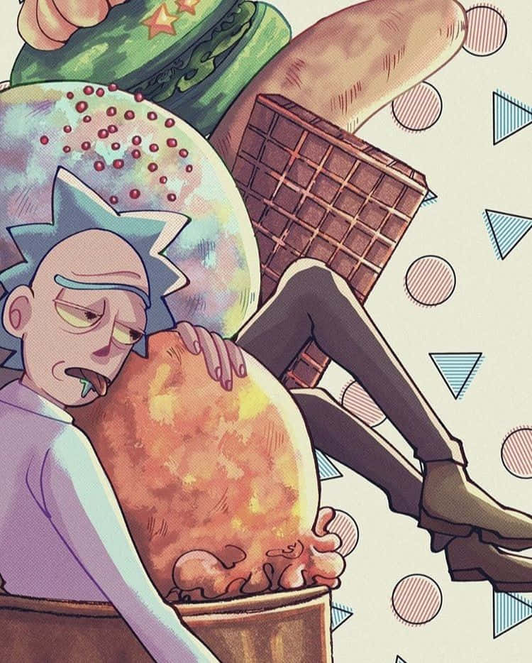 Total Rickall - Rick, Morty, Mr. Poopybutthole at mga kaibigan sa isang nakakagulat na episode ng Rick and Morty Wallpaper