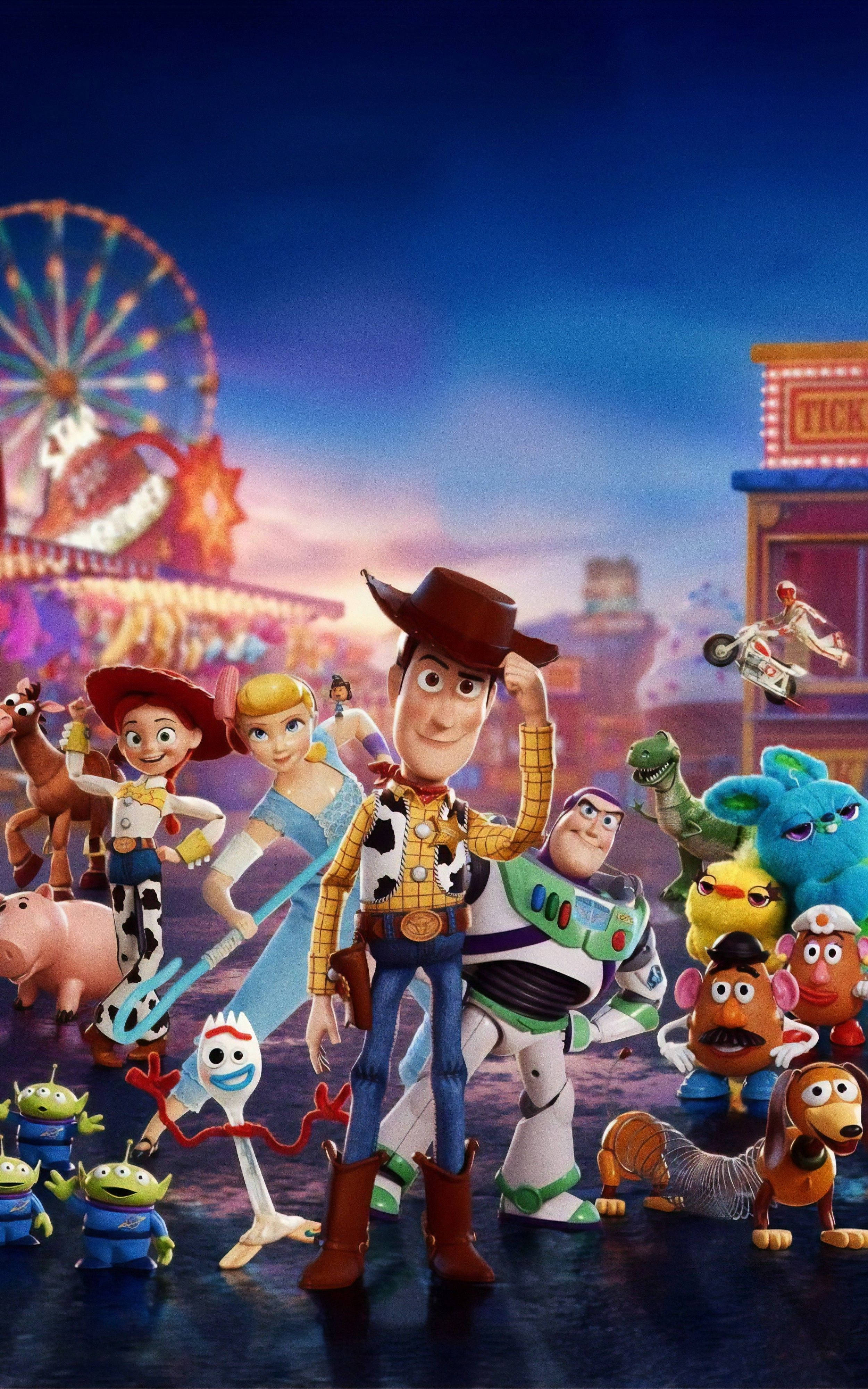 Toy Story 4 Buong Cast Wallpaper