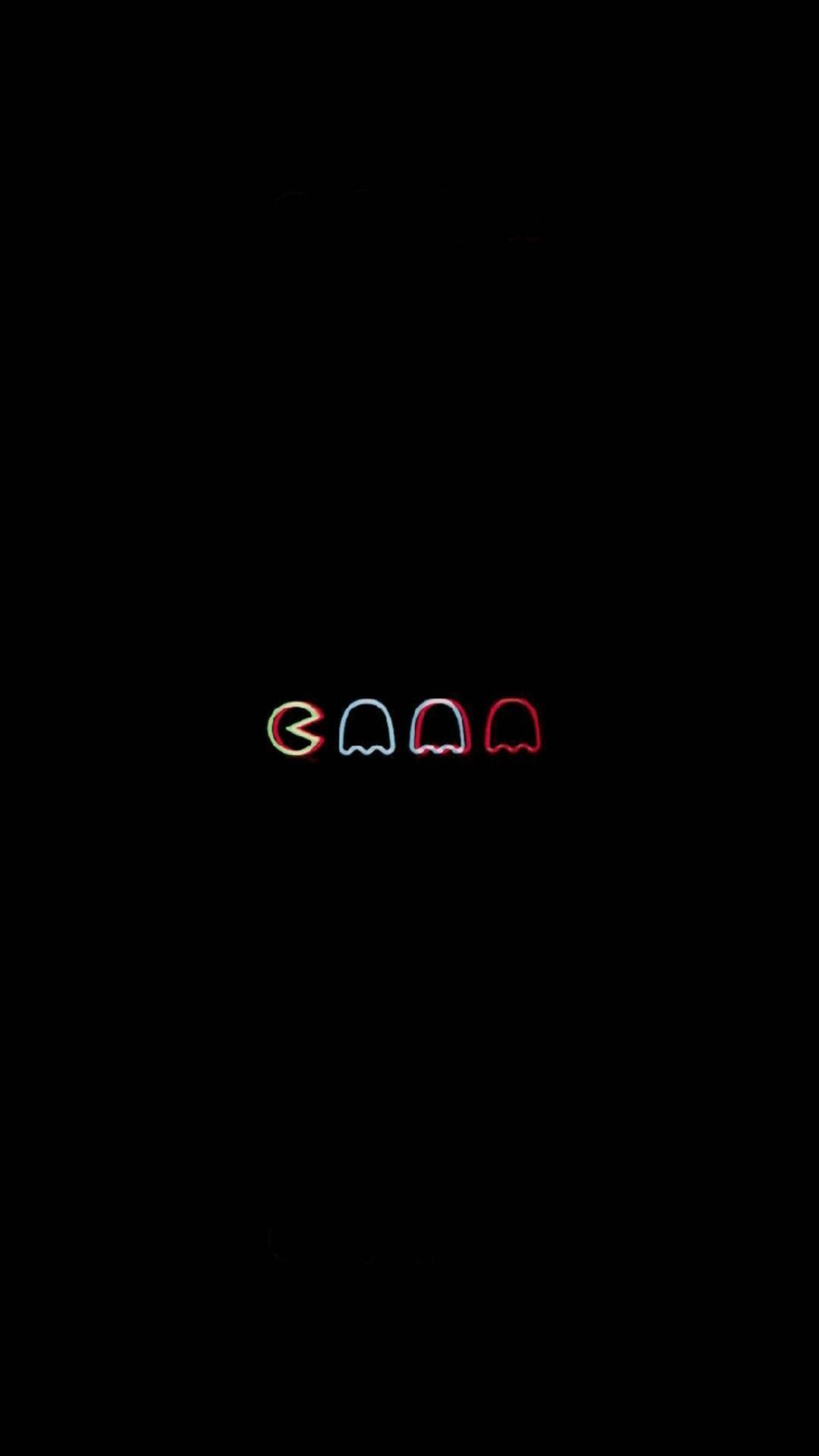 Trippy Dark Aesthetic na mga Icon ng Pacman Wallpaper