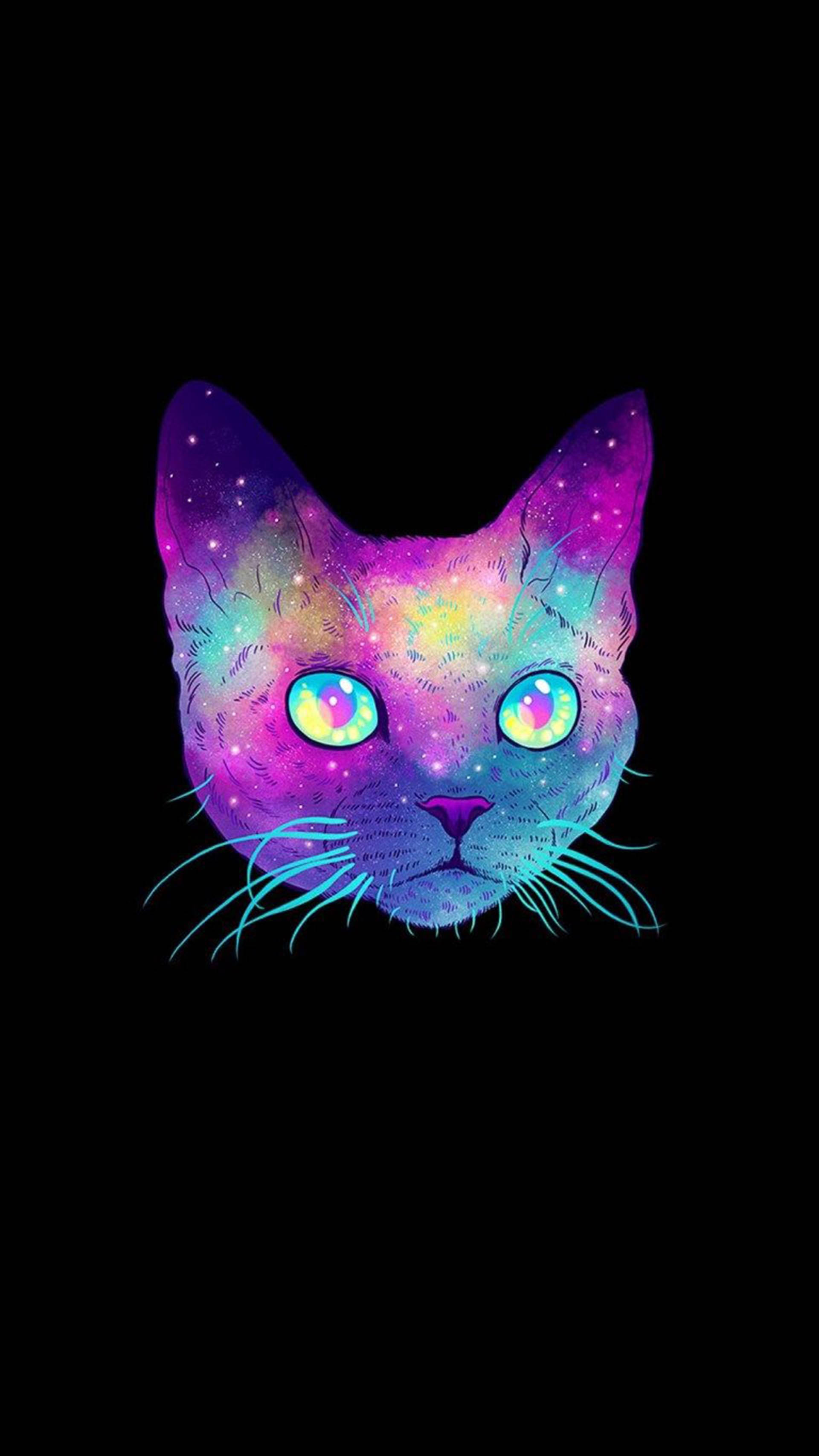 Trippy Dark Aesthetic na Pusa Wallpaper