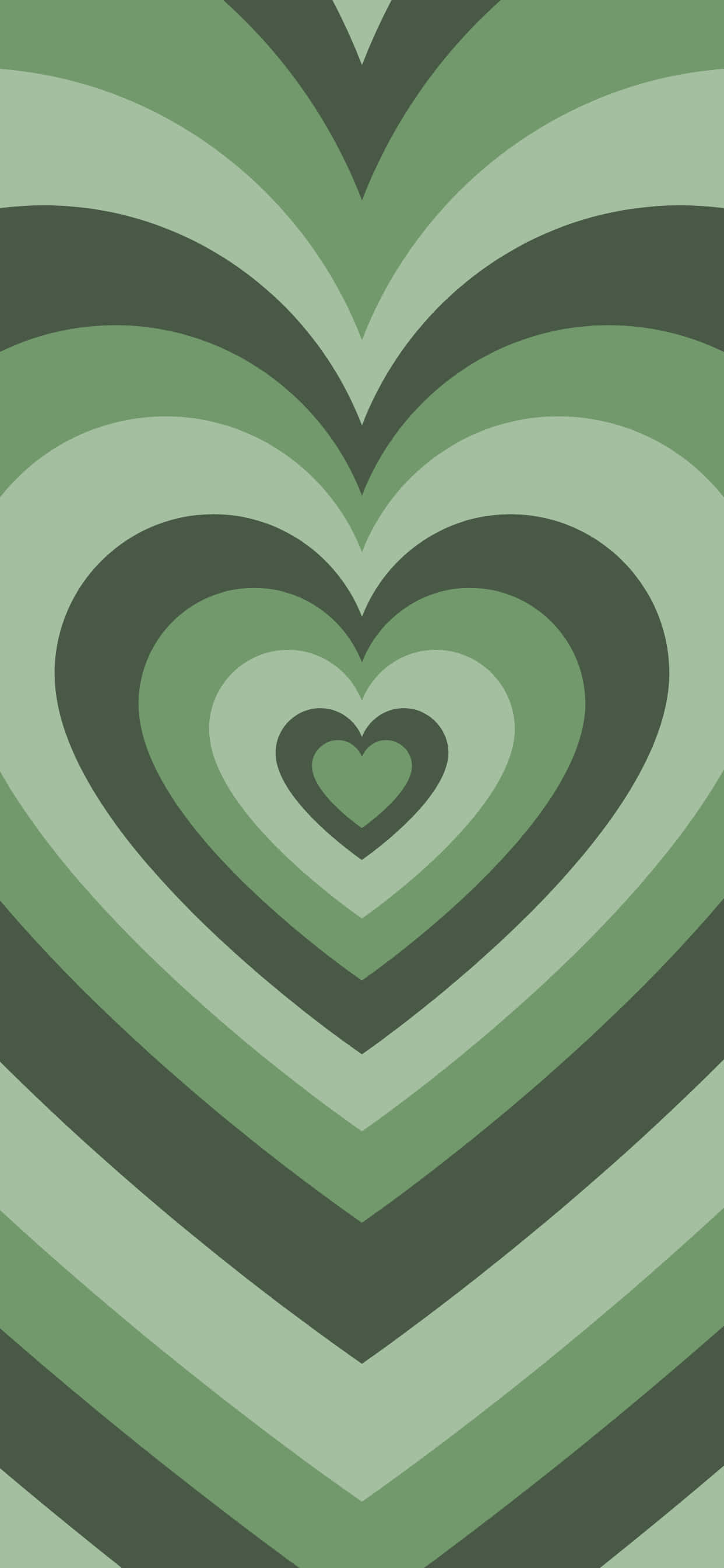Trippy Gray Aesthetic Sage Green Heart Wallpaper