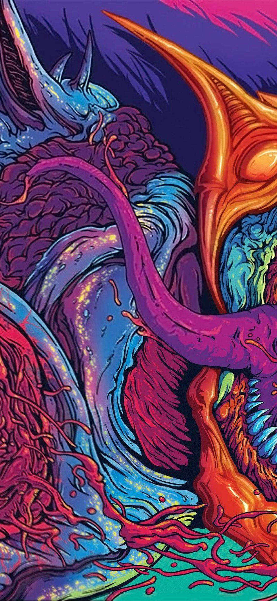 Trippy Phone Mga Ugat Wallpaper