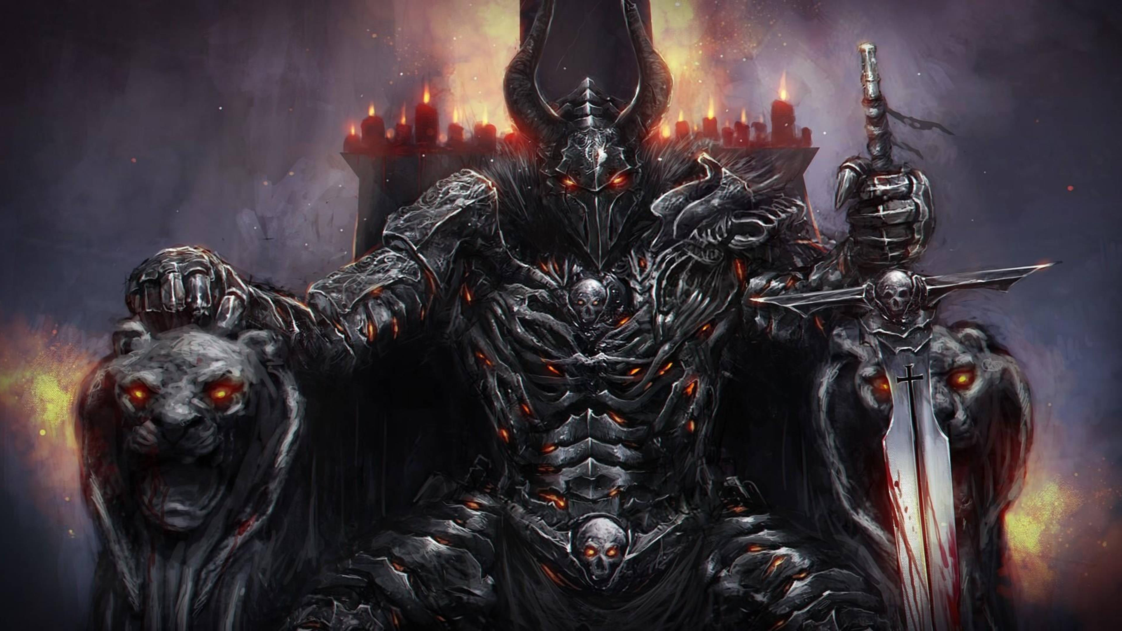 Trono ng Itim na Demonyo HD Wallpaper