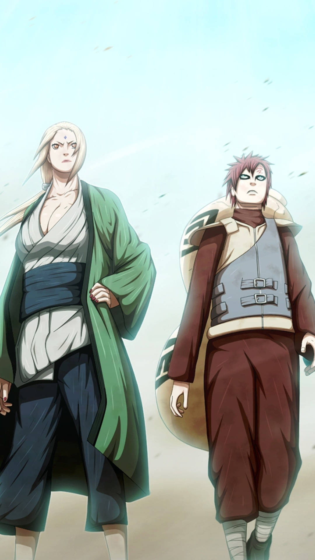 Tsunade at Gaara Wallpaper