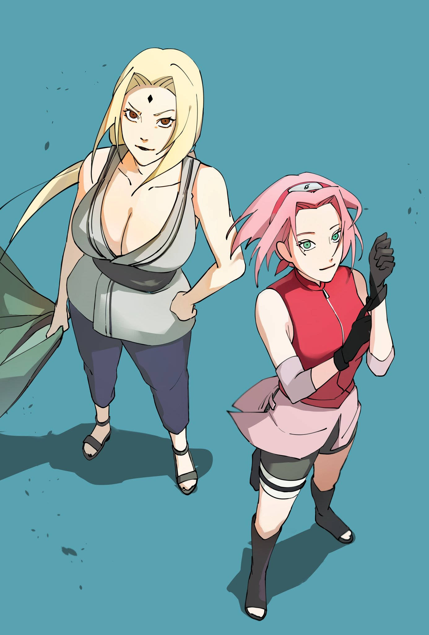 Tsunade Kasama si Sakura Wallpaper