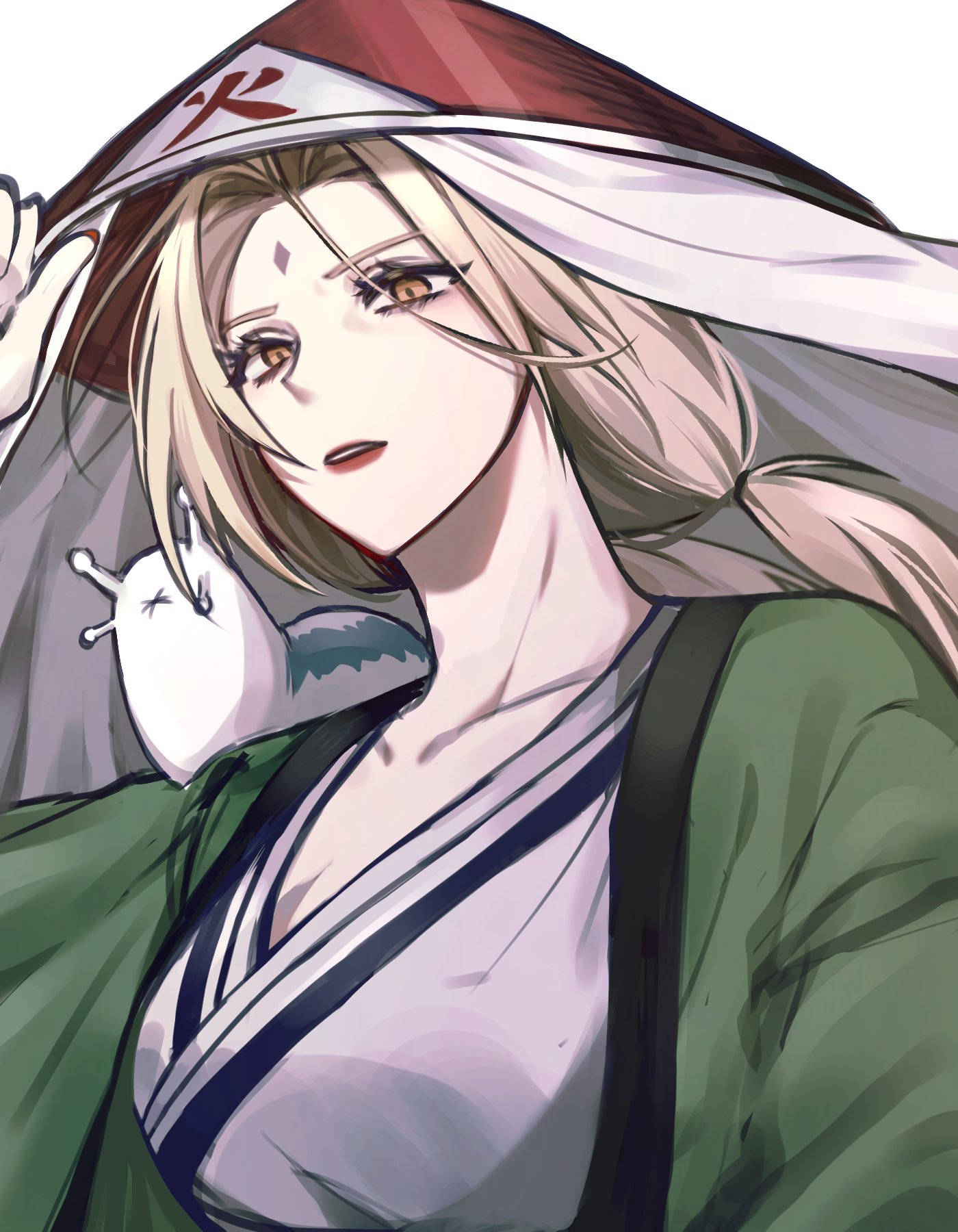 Tsunade na May Hawak na Kasa Wallpaper