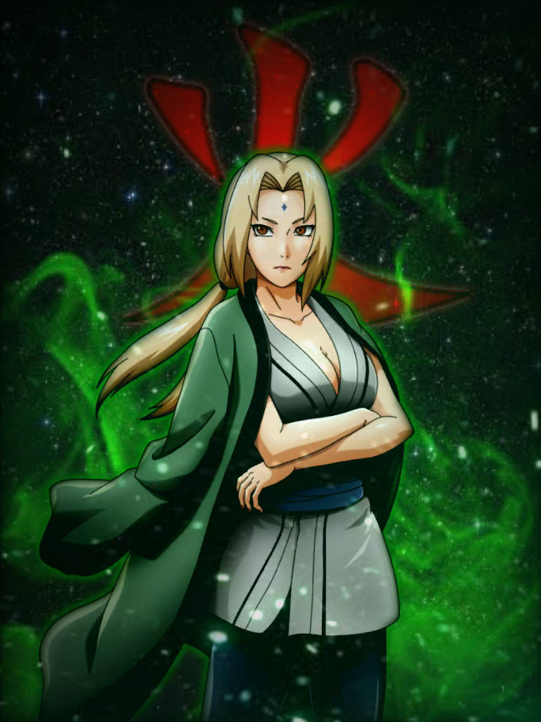 Tsunade Naka-Krus ang mga Braso Wallpaper