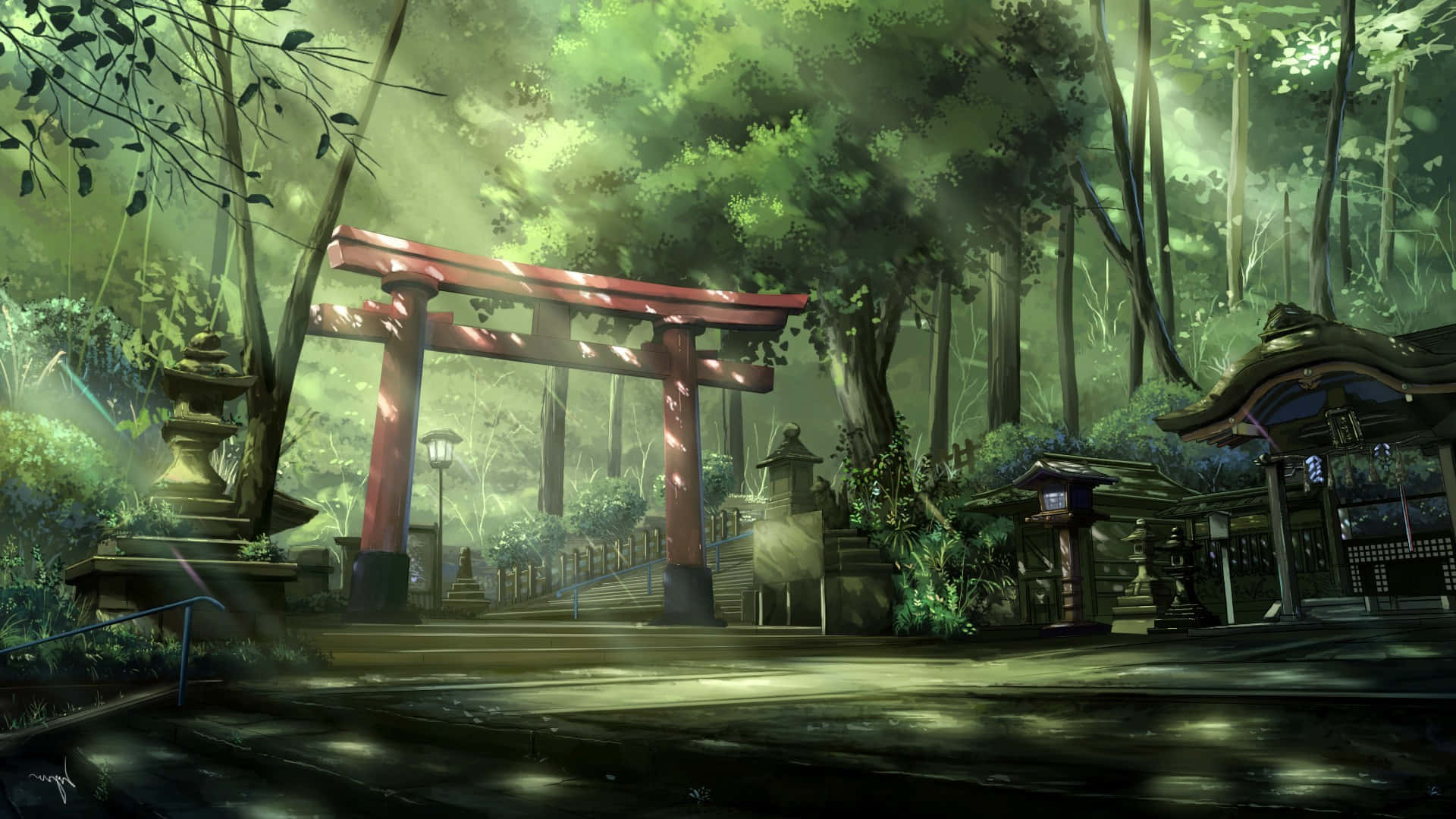 Tuklasin ang Anime Landscape ng Walang Hangganang Posibilidad Wallpaper