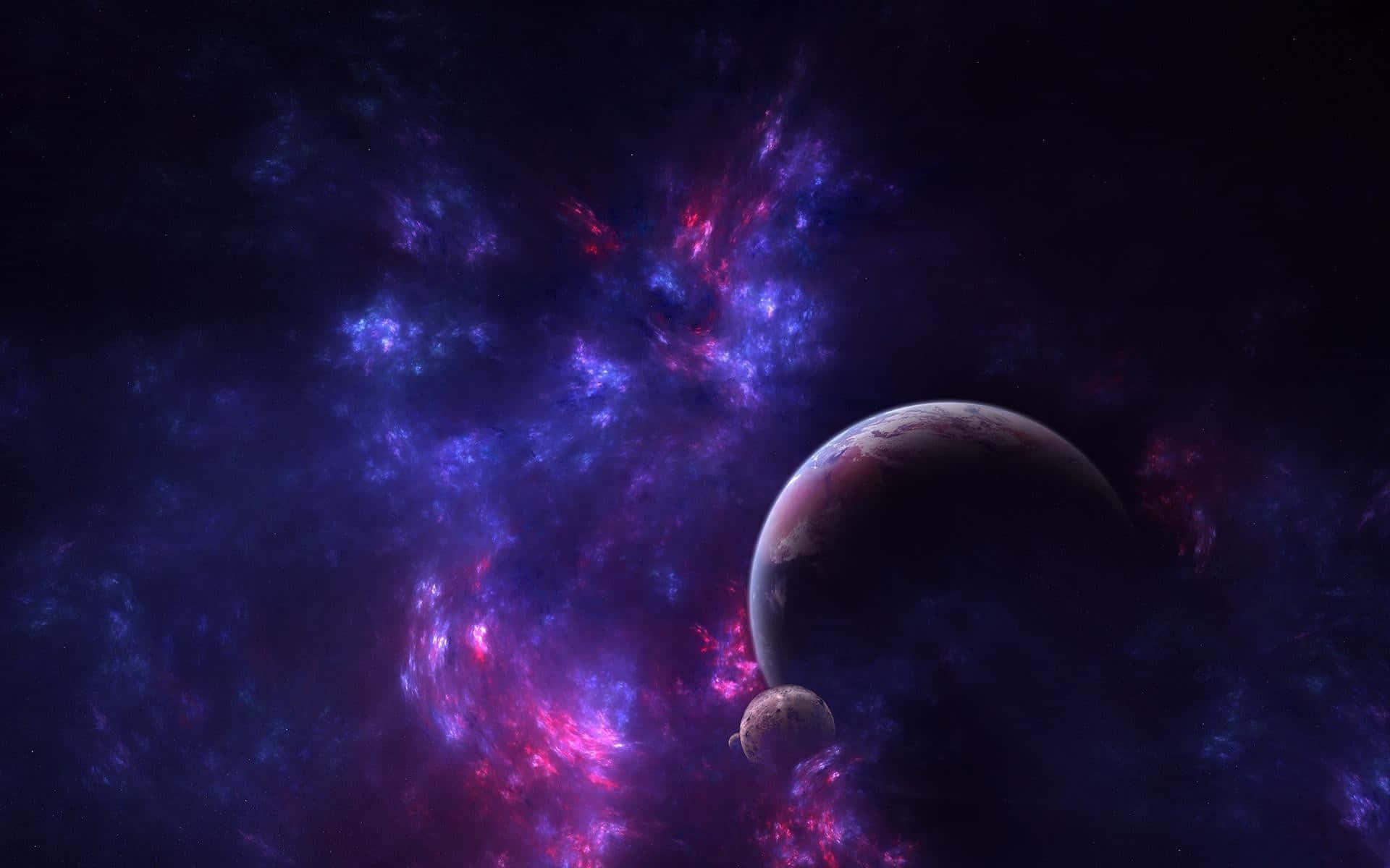 Tuklasin ang ganda ng Purple Galaxy Wallpaper