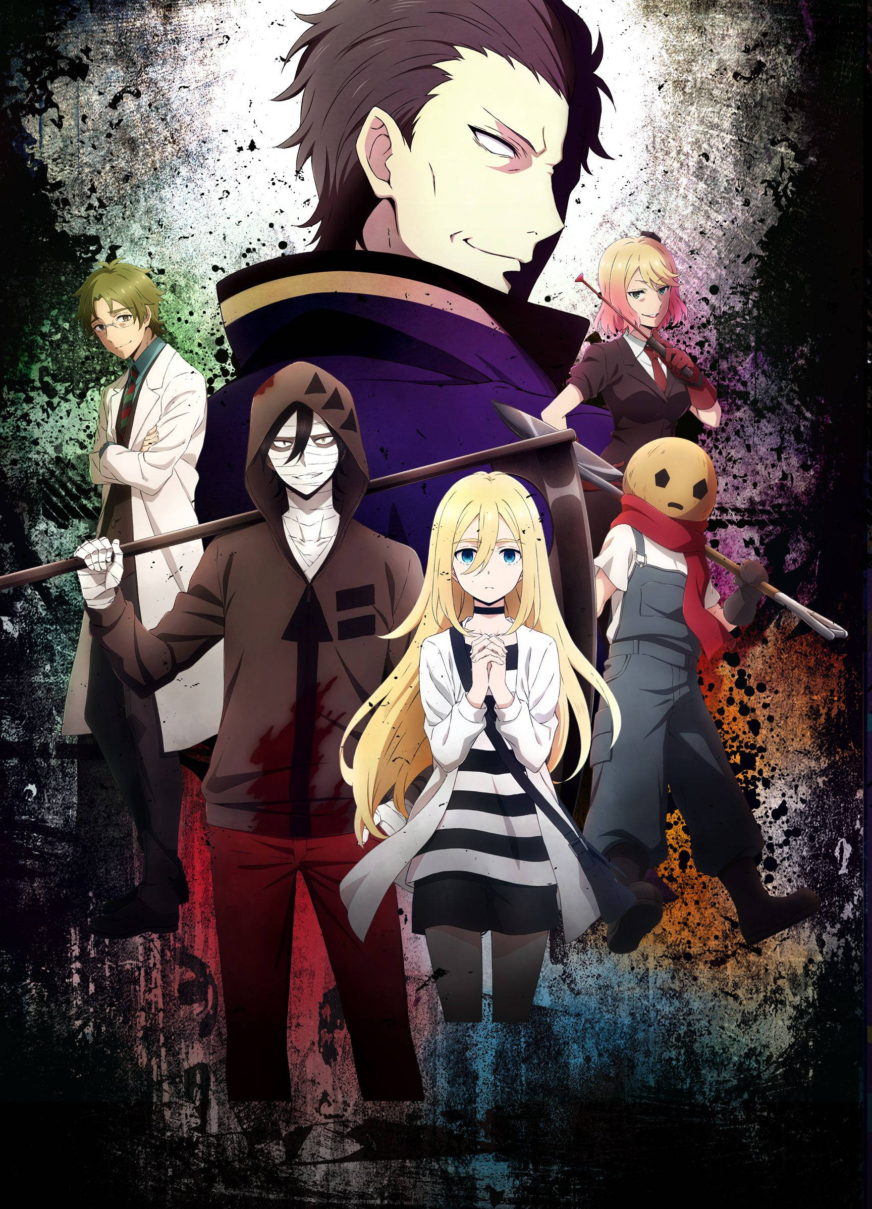 Tuklasin ang intersection ng horror at suspense sa Angels Of Death Wallpaper