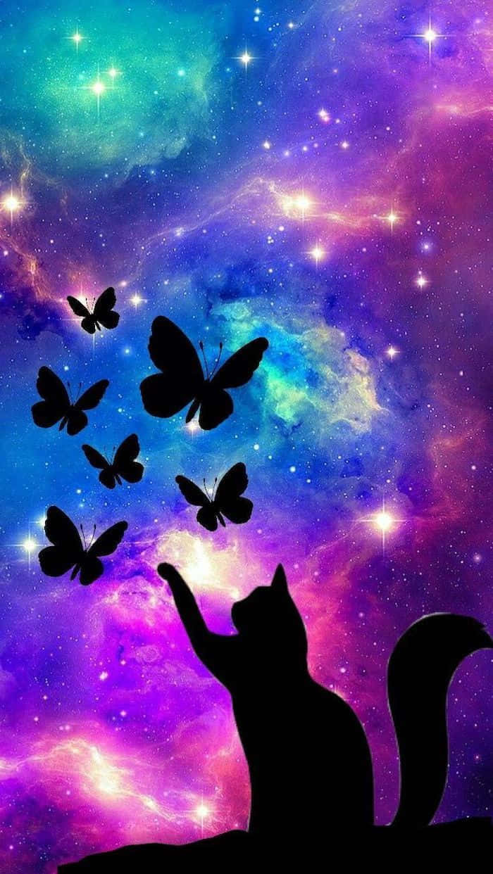 Tuklasin ang kagandahan ng Cute Galaxy. Wallpaper