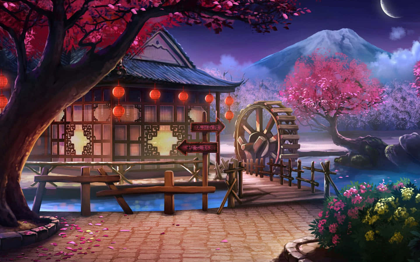Tuklasin ang Mahiwagang Tanawin ng Anime Wallpaper