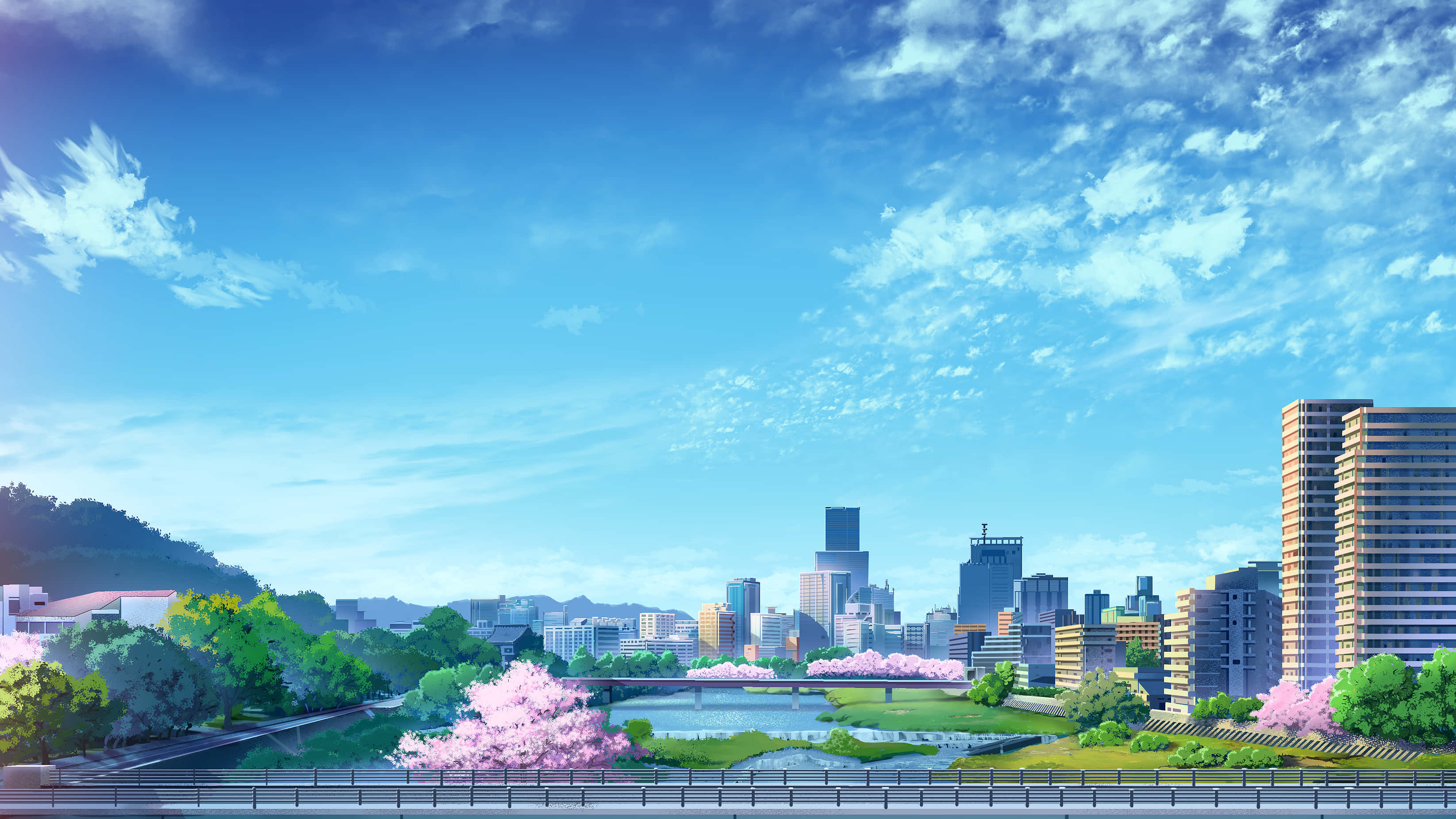 Tuklasin ang mahika at makulay na Anime City, bukas para sa lahat na tuklasin! Wallpaper
