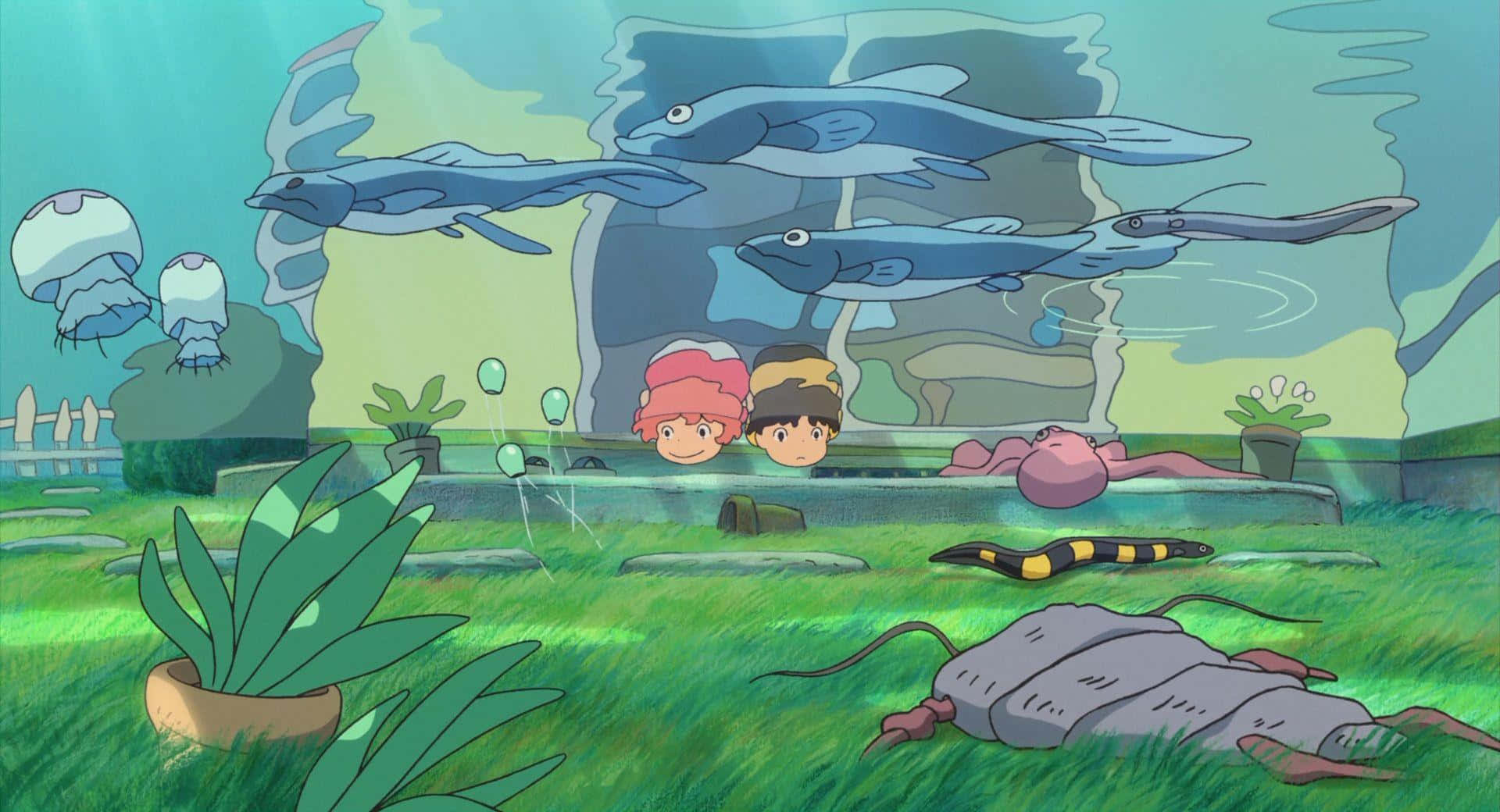 Tuklasin ang mahiwagang mundo ng Aesthetic Ghibli! Wallpaper