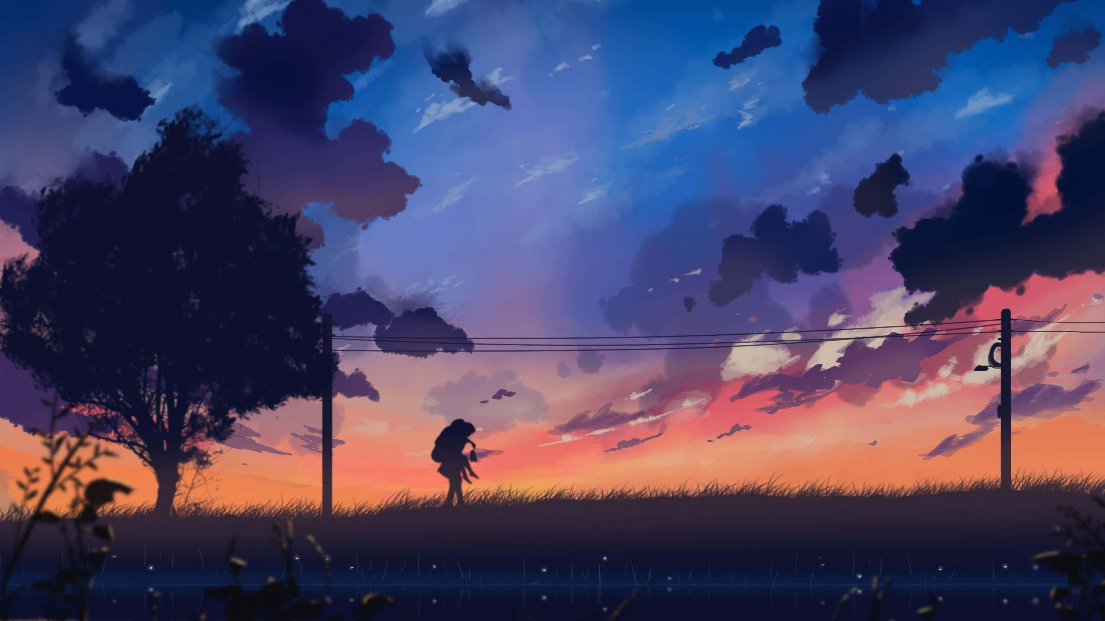Tuklasin ang mahiwagang mundo ng Anime gamit ang magandang tanawin na ito Wallpaper