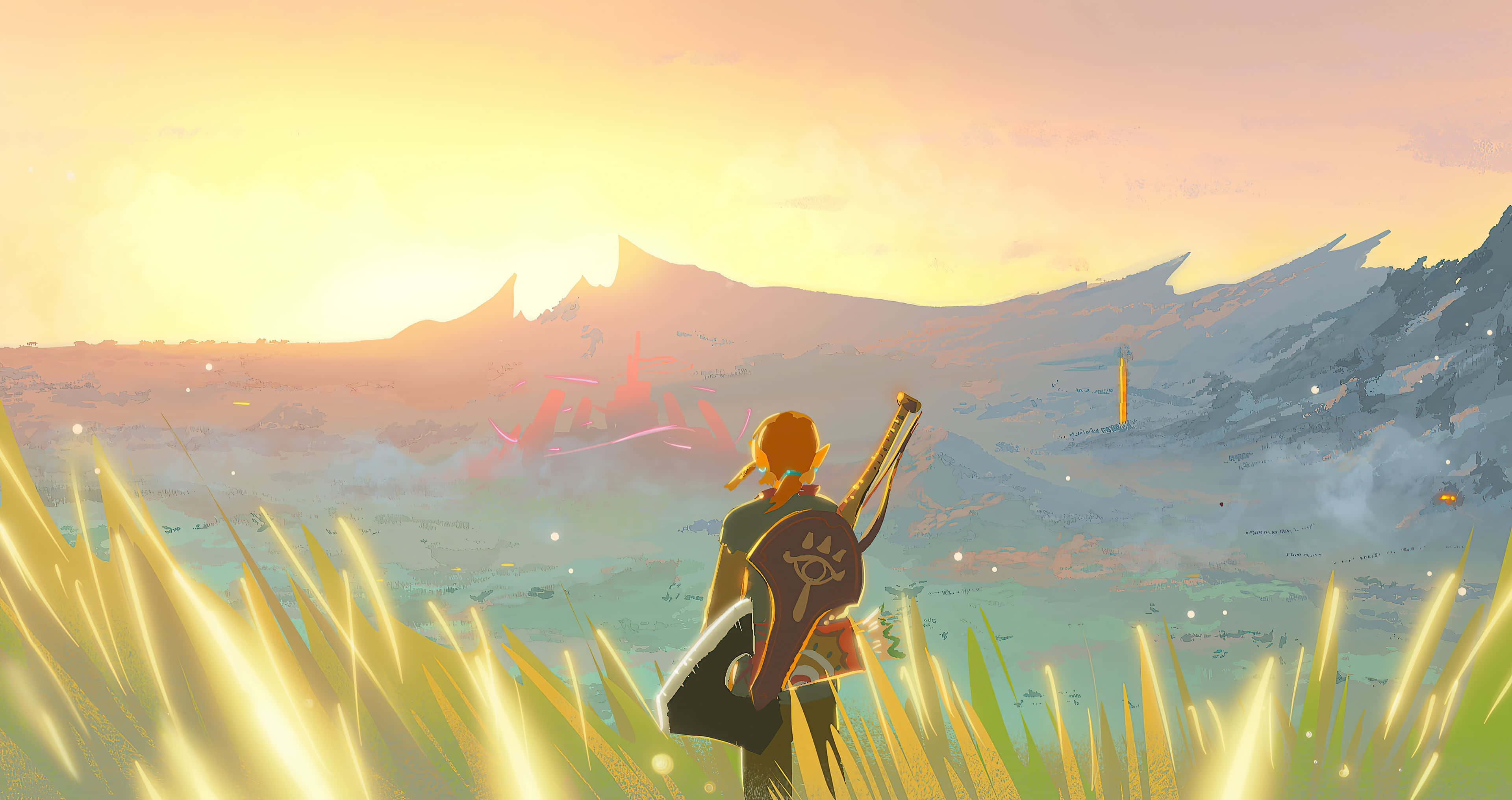 Tuklasin ang mahiwagang mundo ng Hyrule sa Legend Of Zelda Wallpaper