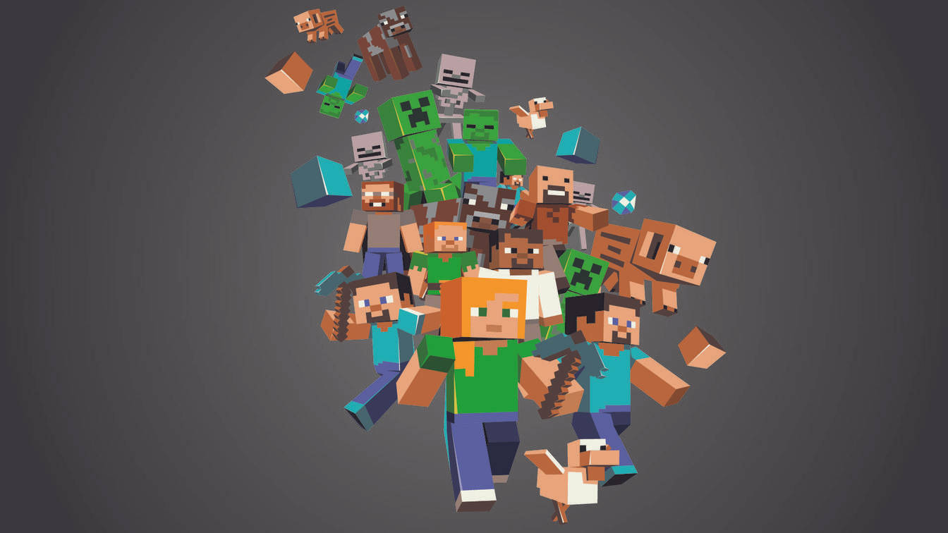 Tuklasin ang mahiwagang mundo ng Minecraft mobs at mga item Wallpaper