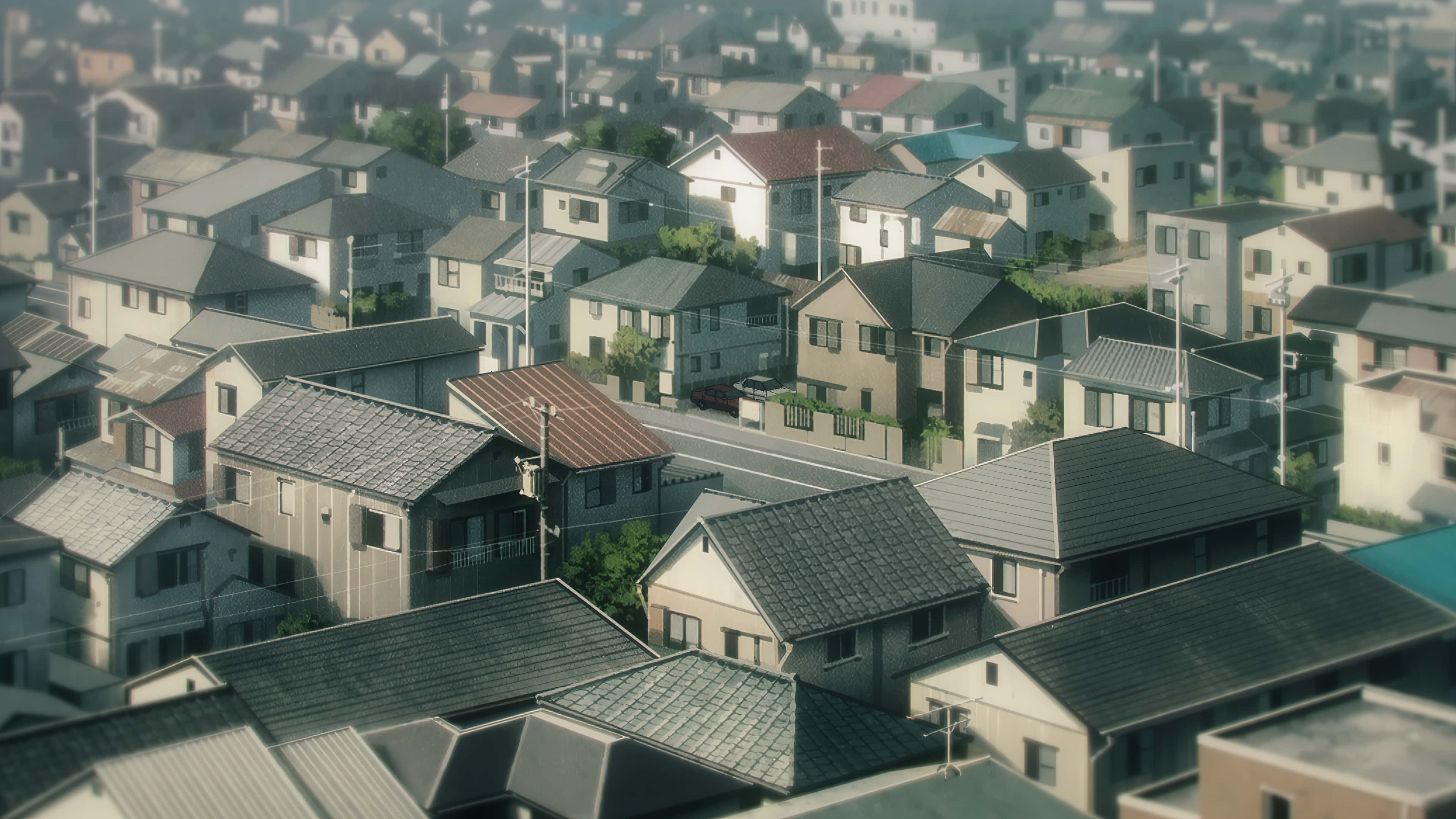Tuklasin ang makulay na lungsod ng Anime! Wallpaper