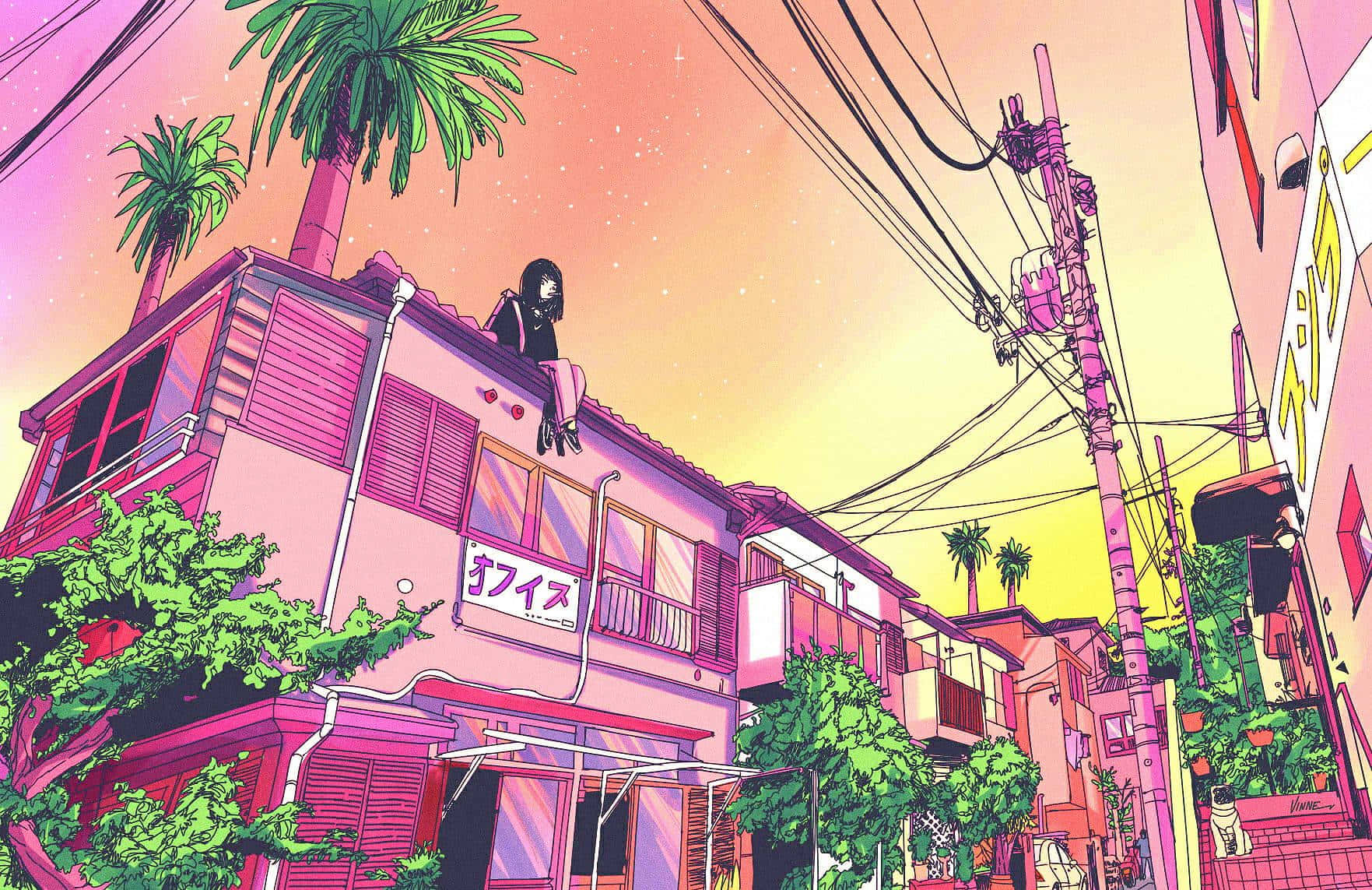 Tuklasin ang mundo ng Purple Anime! Wallpaper