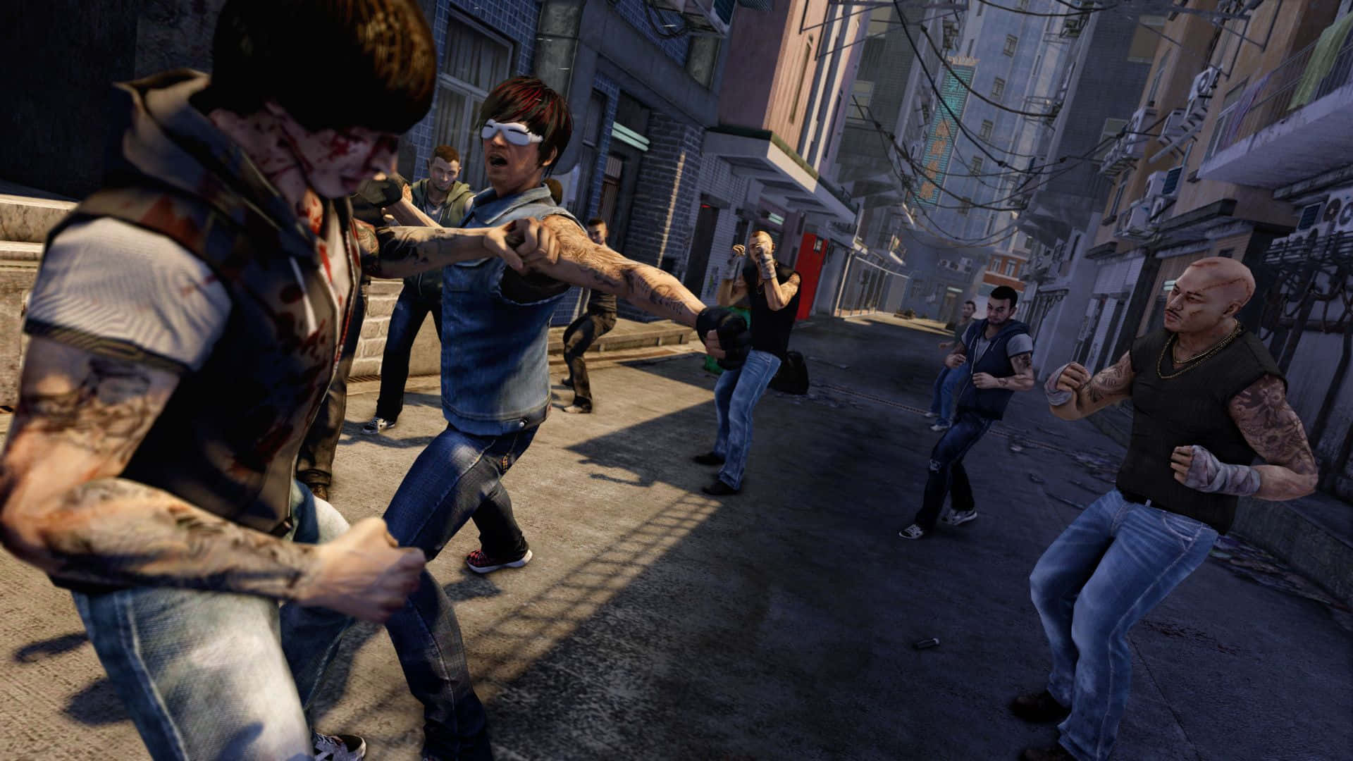 Tuklasin ang mundo ng intriga at pakikipagsapalaran sa Sleeping Dogs Wallpaper
