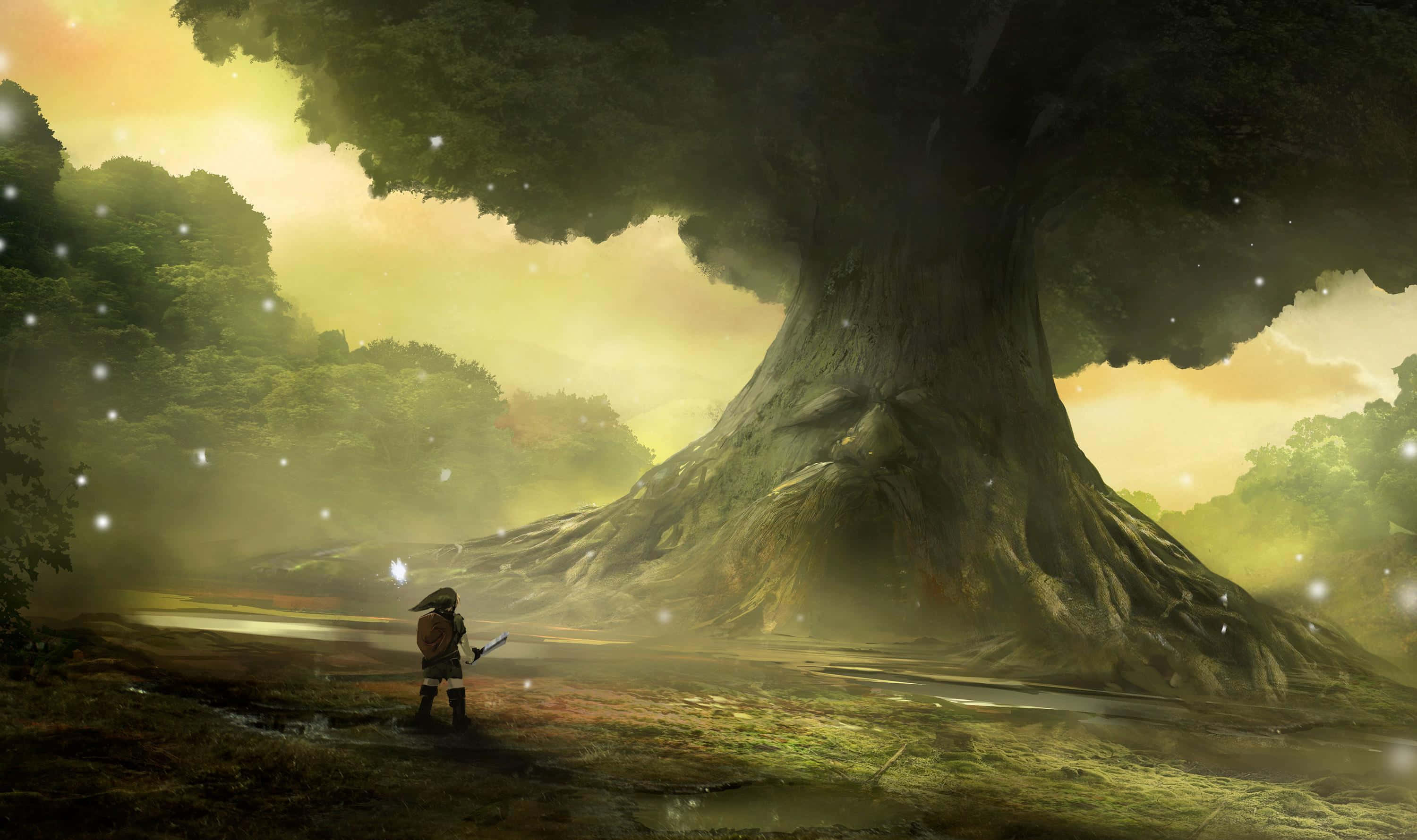 Tuklasin ang mundo ng Hyrule sa kinikilalang seryeng Legend Of Zelda. Wallpaper