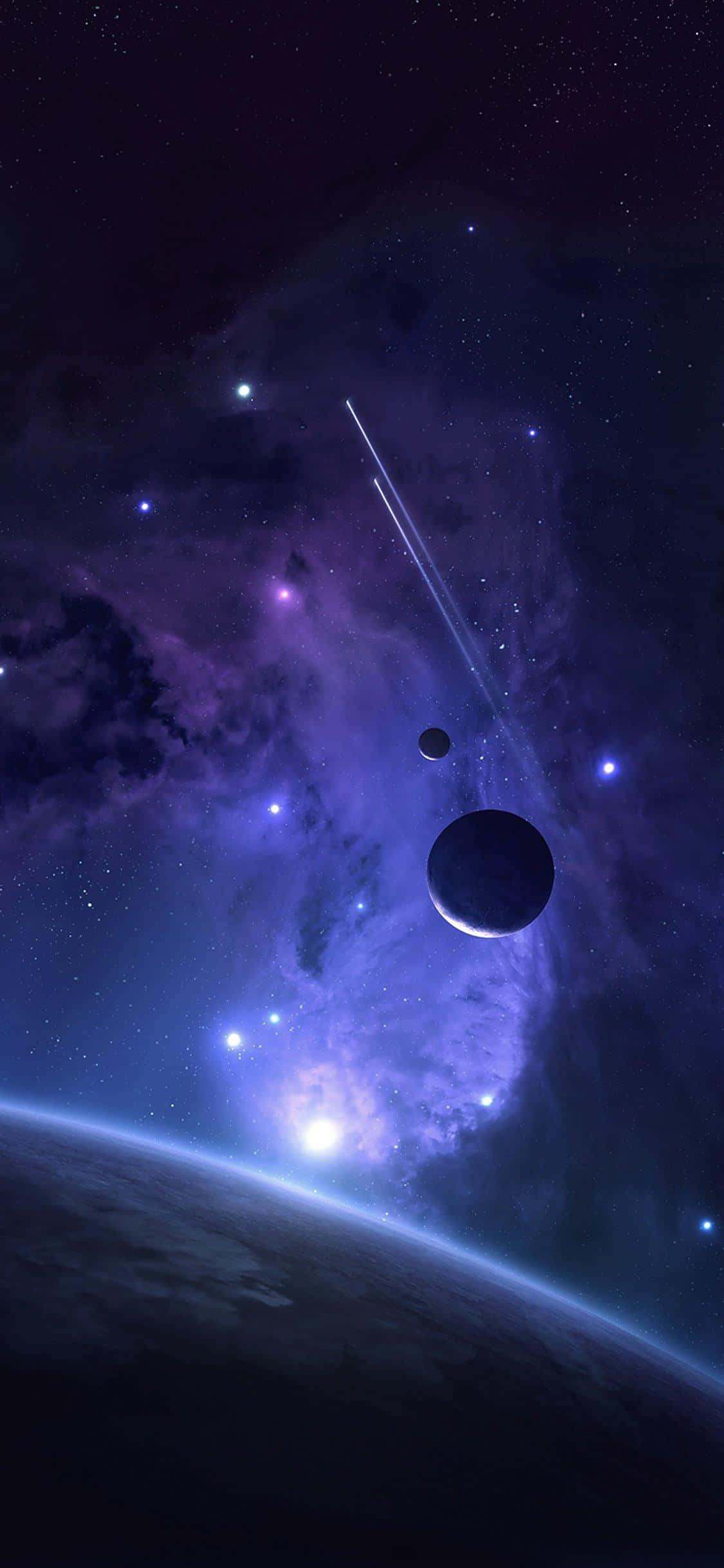 Tuklasin ang mundo ng mga kulay at malalim na espasyo gamit ang Apple iPhone XR Wallpaper
