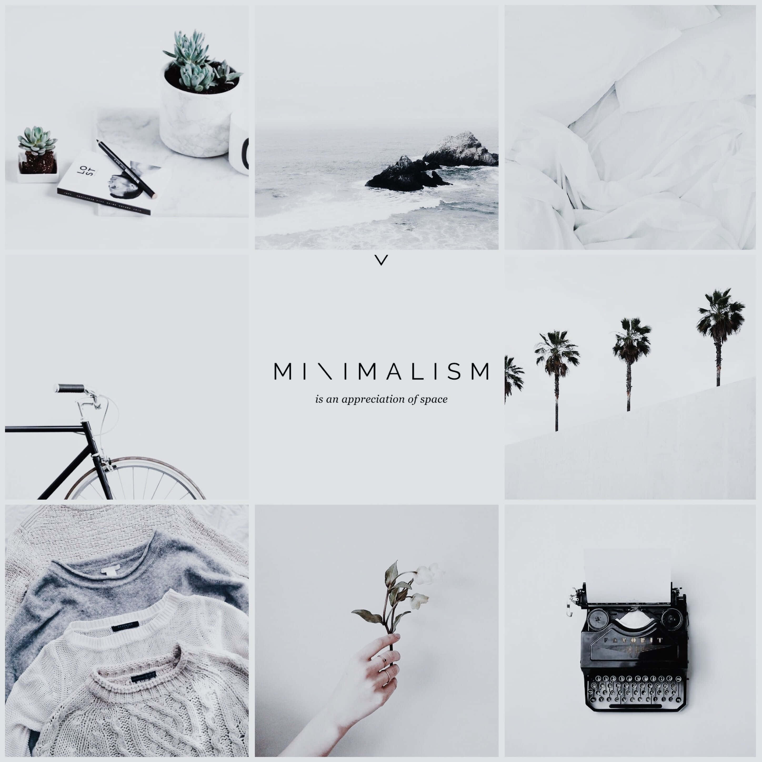 Tuklasin ang nakakarelaks na kagandahan ng Aesthetic Minimalism Wallpaper