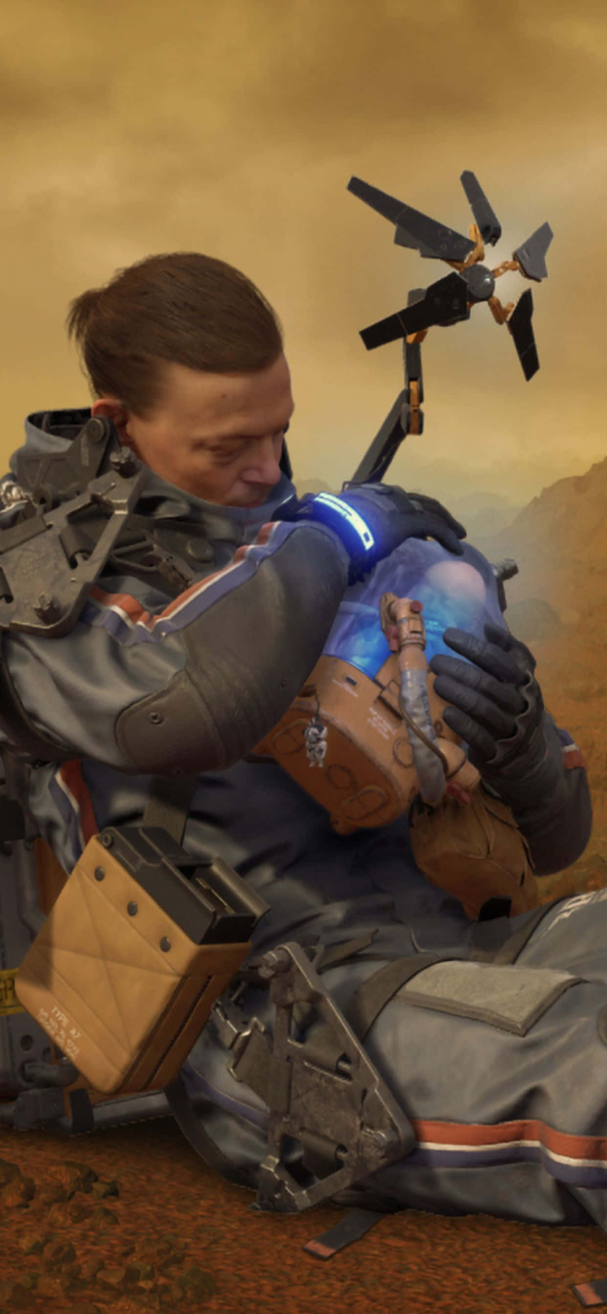 "Tuklasin ang post-apocalyptic world gamit ang iPhone Xs Max at Death Stranding" Wallpaper