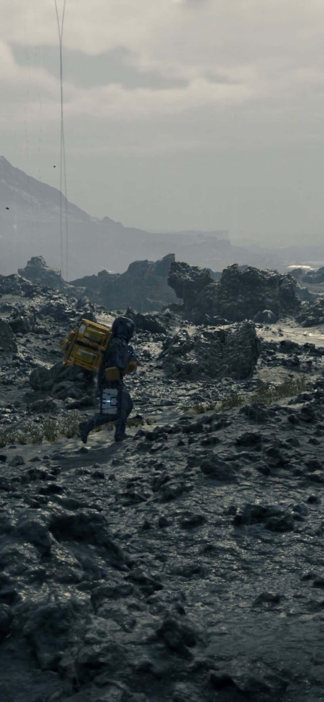 'Tuklasin ang post-apocalyptic world ng Death Stranding sa iyong iPhone X!' Wallpaper