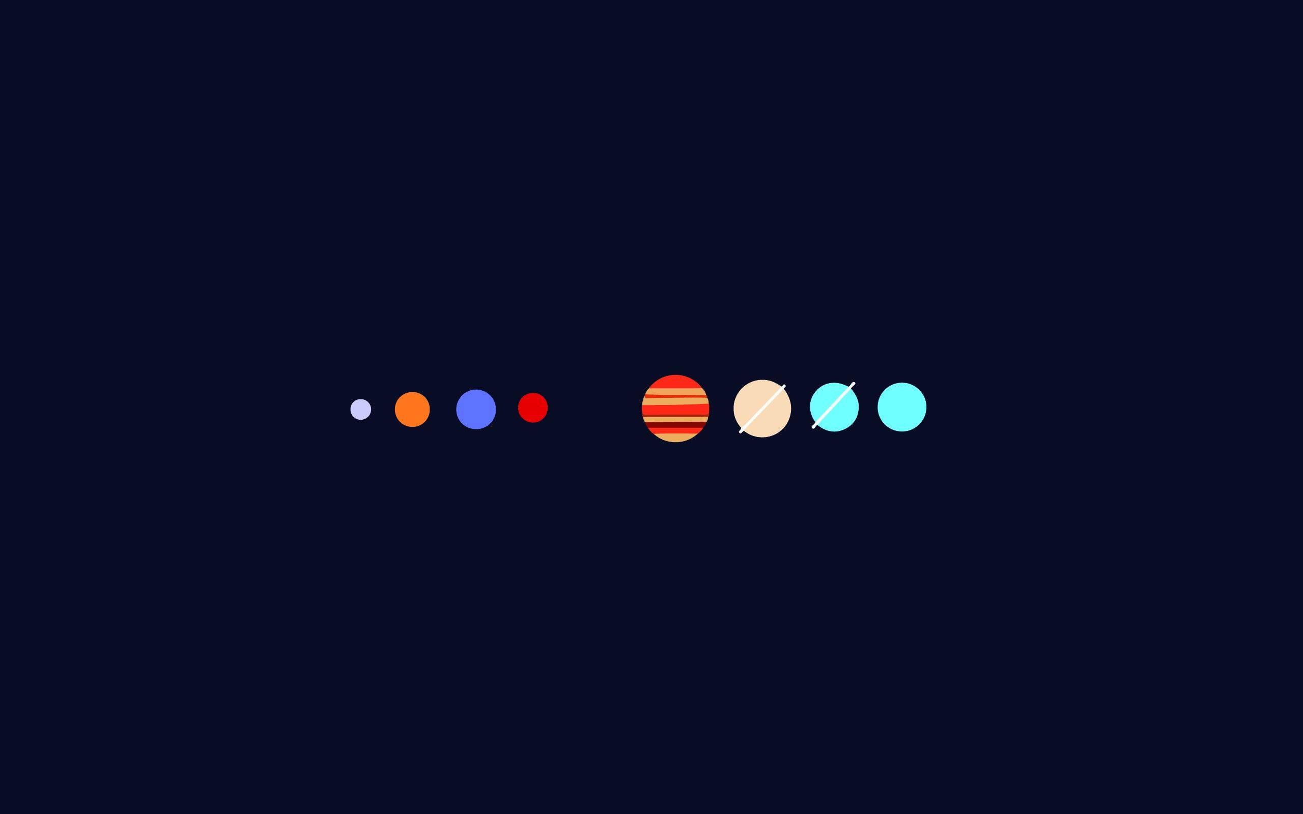 Tuklasin ang Uniberso - Isang Magandang Minimalistang Solar System Wallpaper