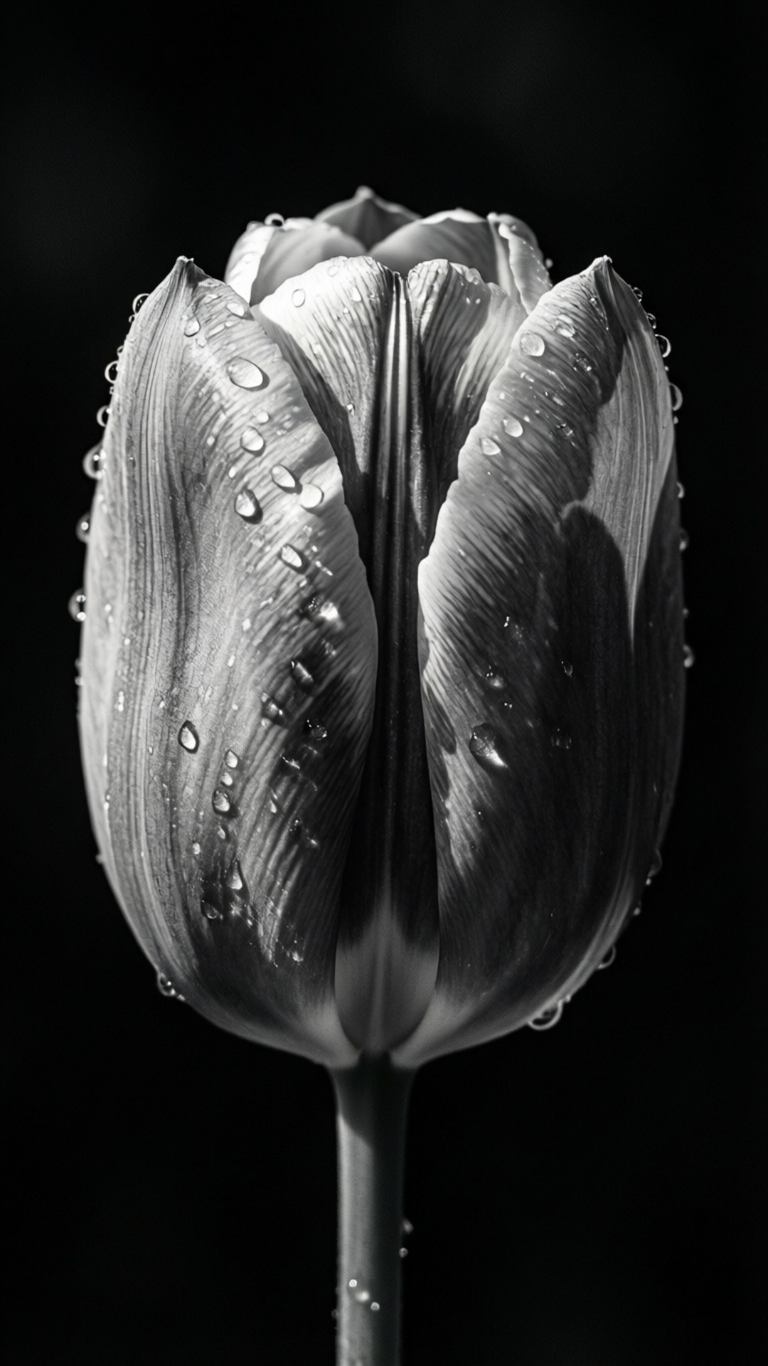 Tulip na Monochrome Wallpaper