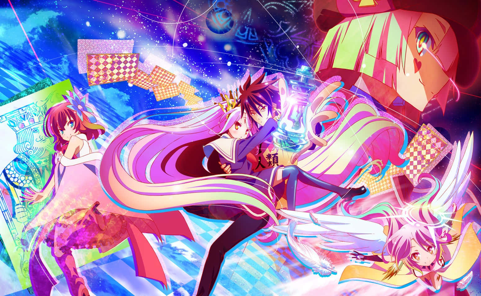 Tumalon sa mundo ng 'No Game No Life' kasama ang magkapatid na Sora at Shiro! Wallpaper